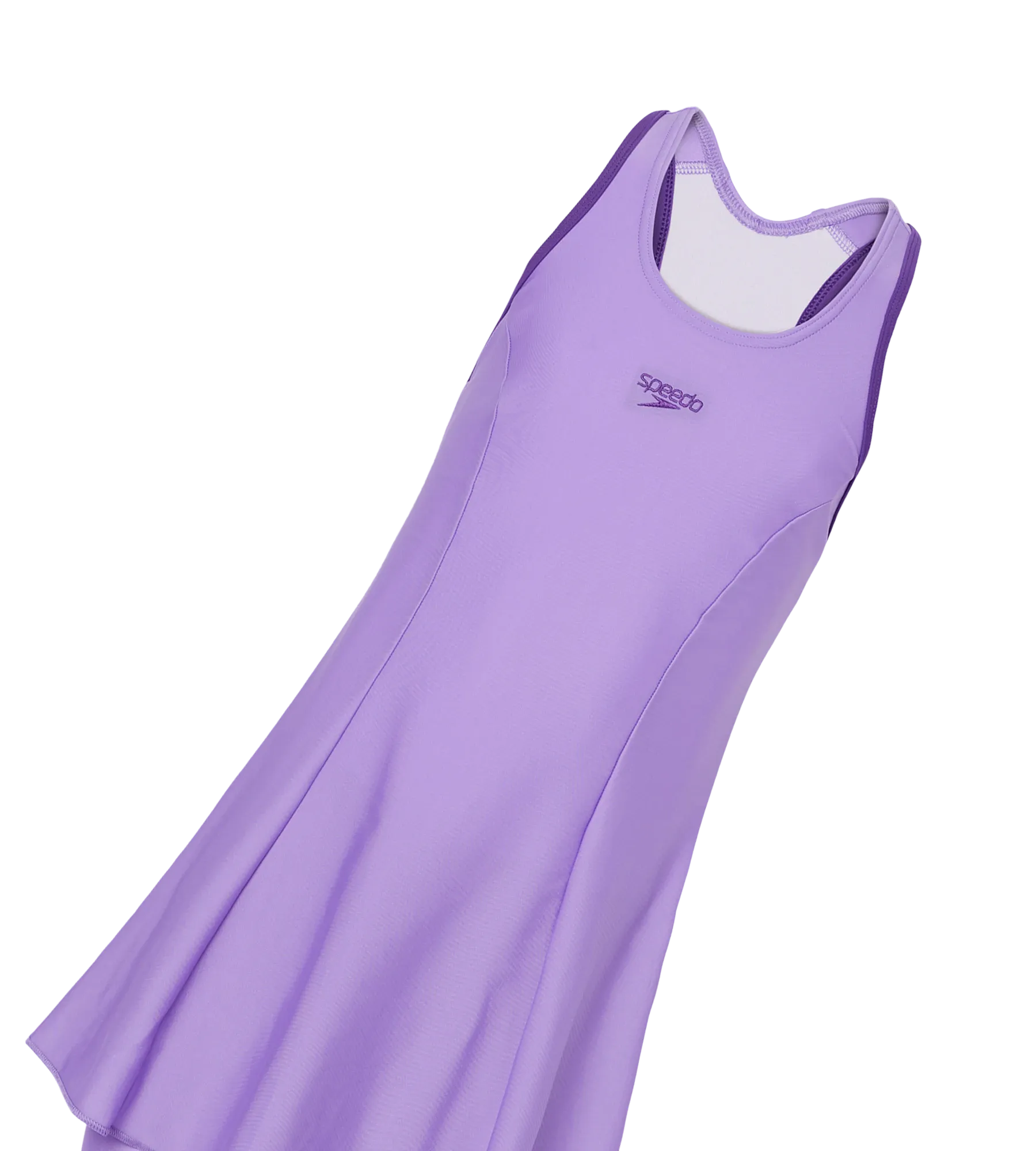Girl's Endurabrite Racerback Swimdress With Boyleg - Purple Mist & Tillandsia Purple - Image 11