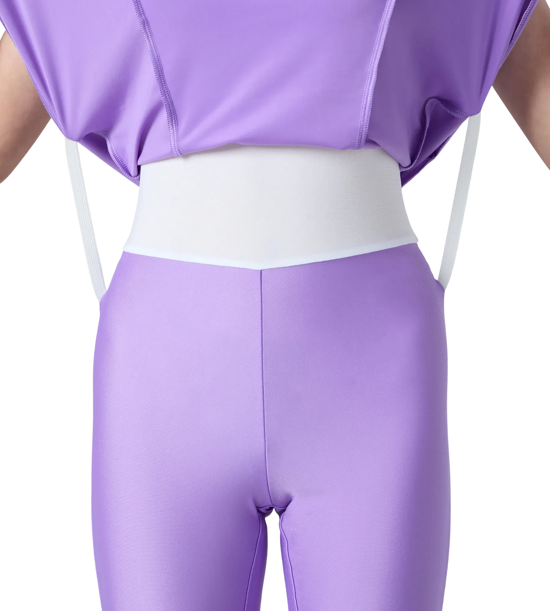 Girl's Endurabrite Racerback Swimdress With Boyleg - Purple Mist & Tillandsia Purple - Image 9