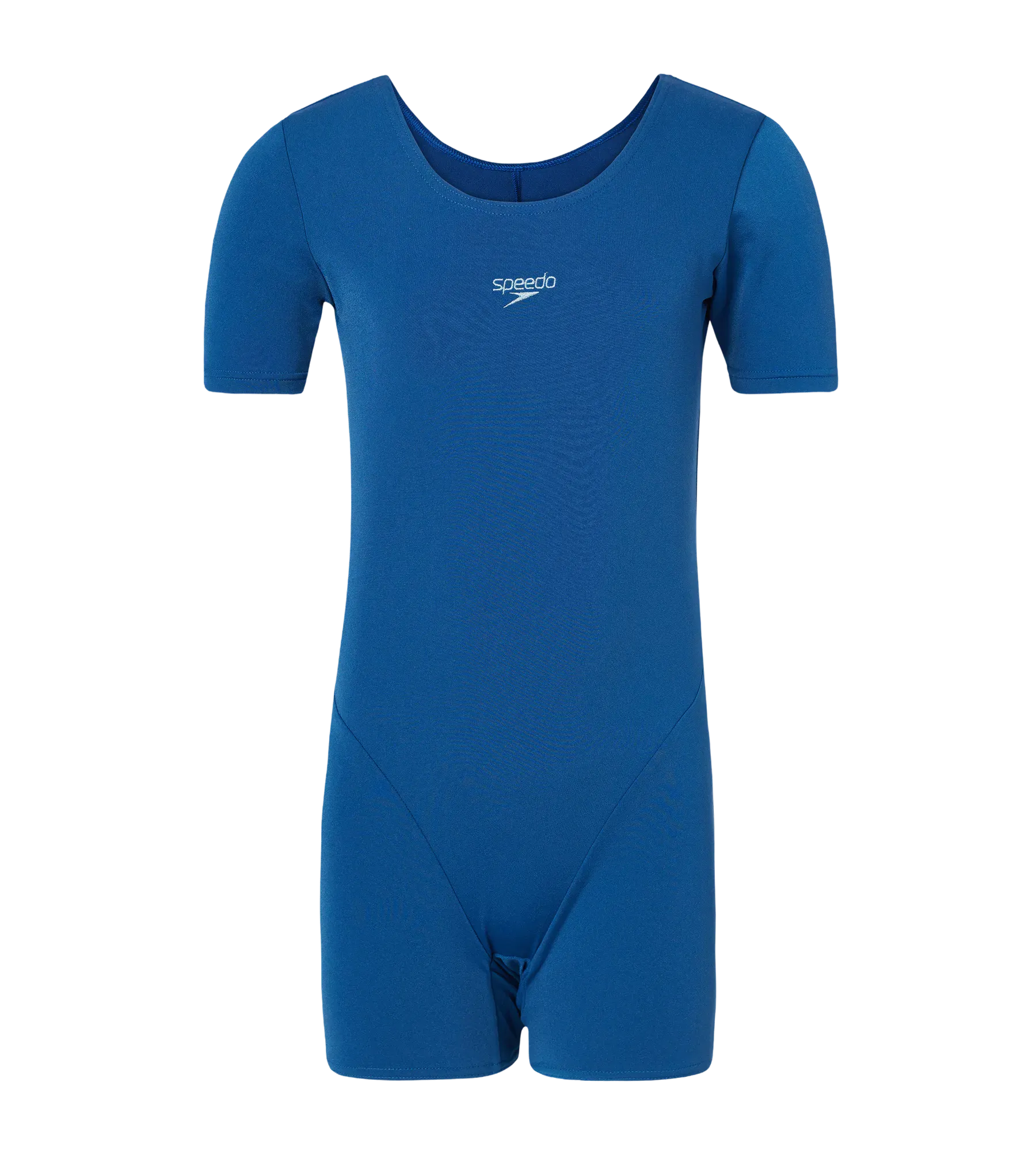 Girl's Endurance+ Short Sleeve Essential U-Back Legsuit - Aegean Denim & Acadia Blue - Image 10