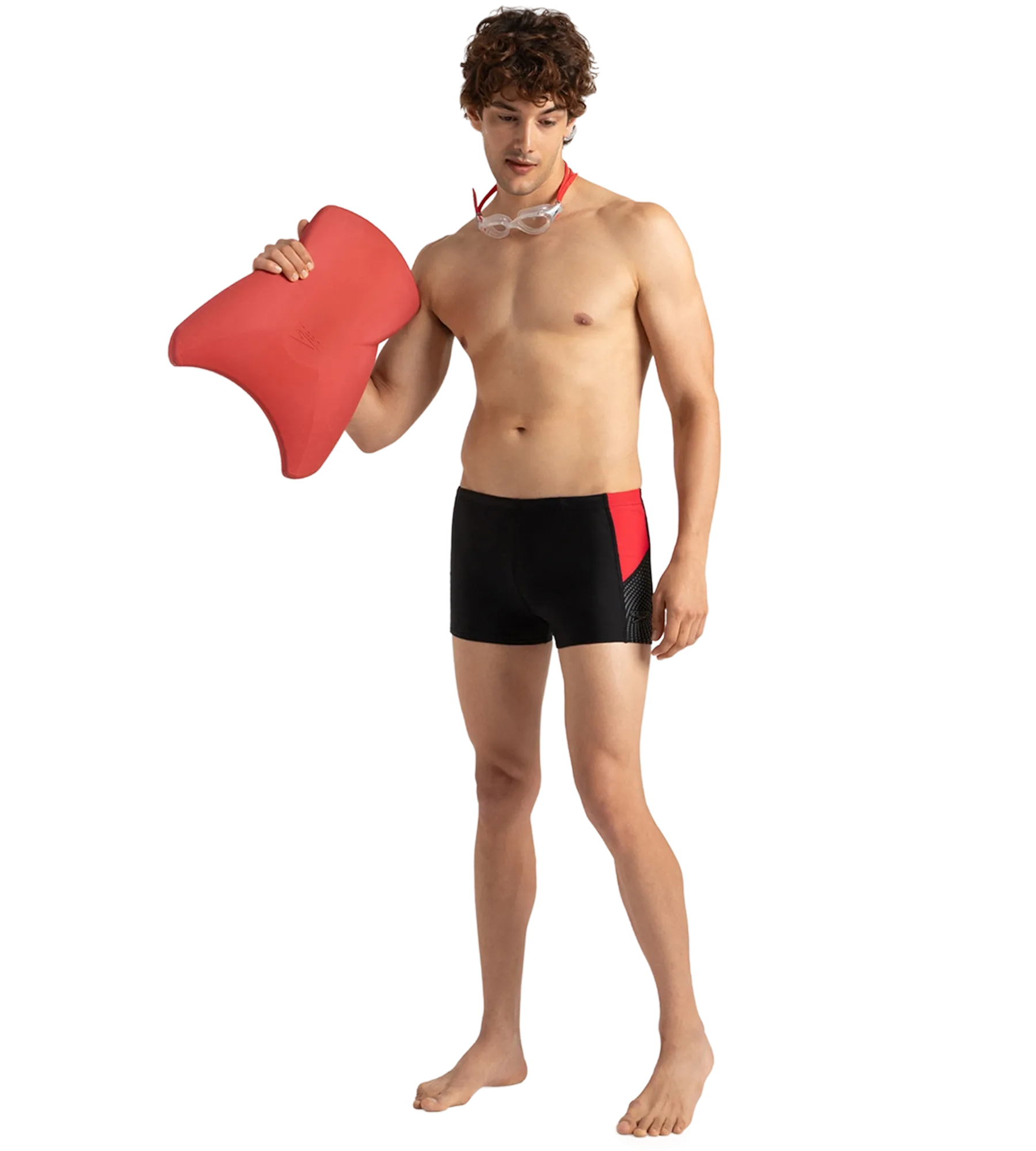 Men's Endurance 10 Dive Aquashort - Black & Fed Red - Image 7