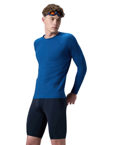 Men's Endurance+ Long Sleeve Performance Suntop - Aegean Denim & True Navy