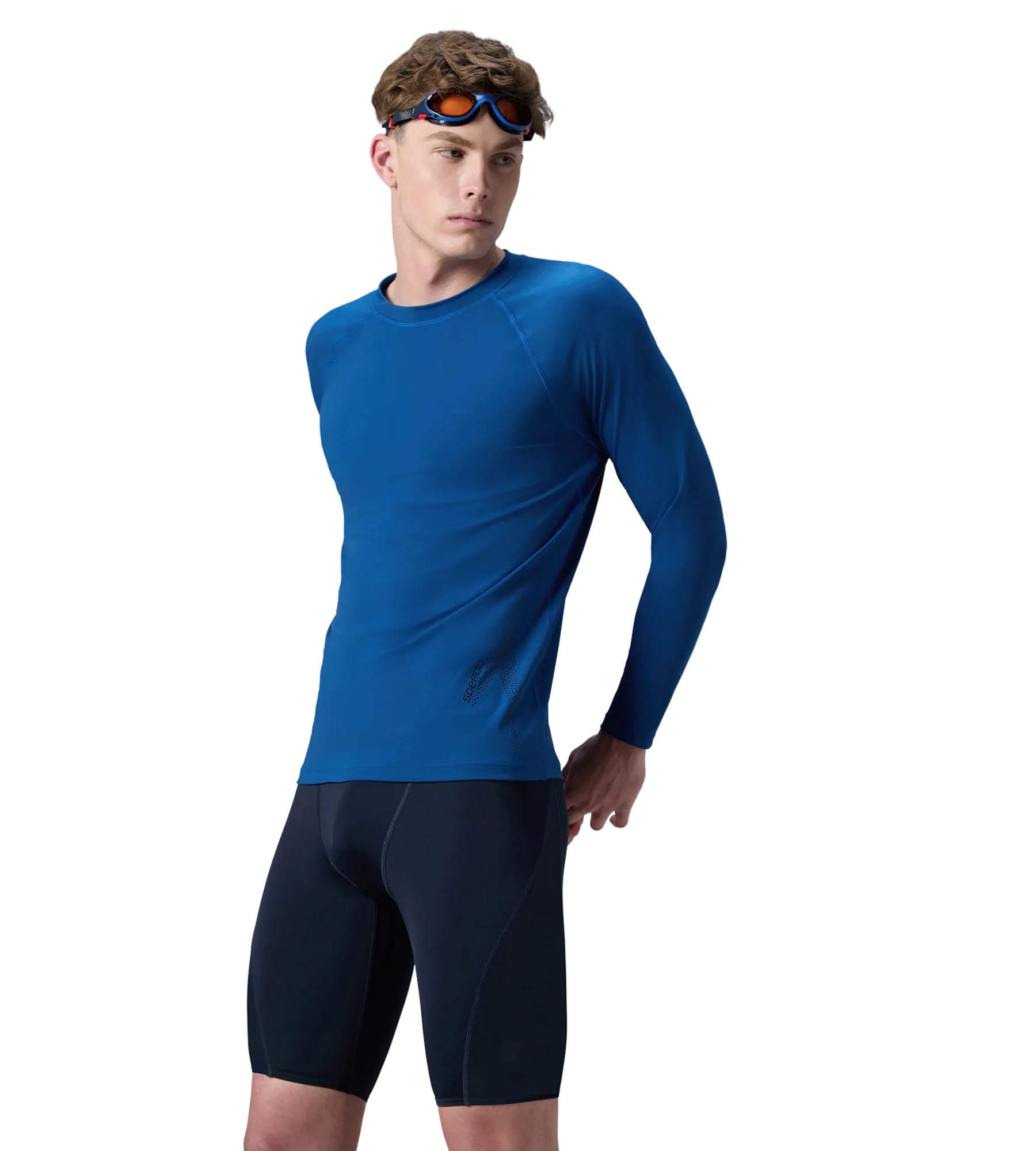 Men's Endurance+ Long Sleeve Performance Suntop - Aegean Denim & True Navy