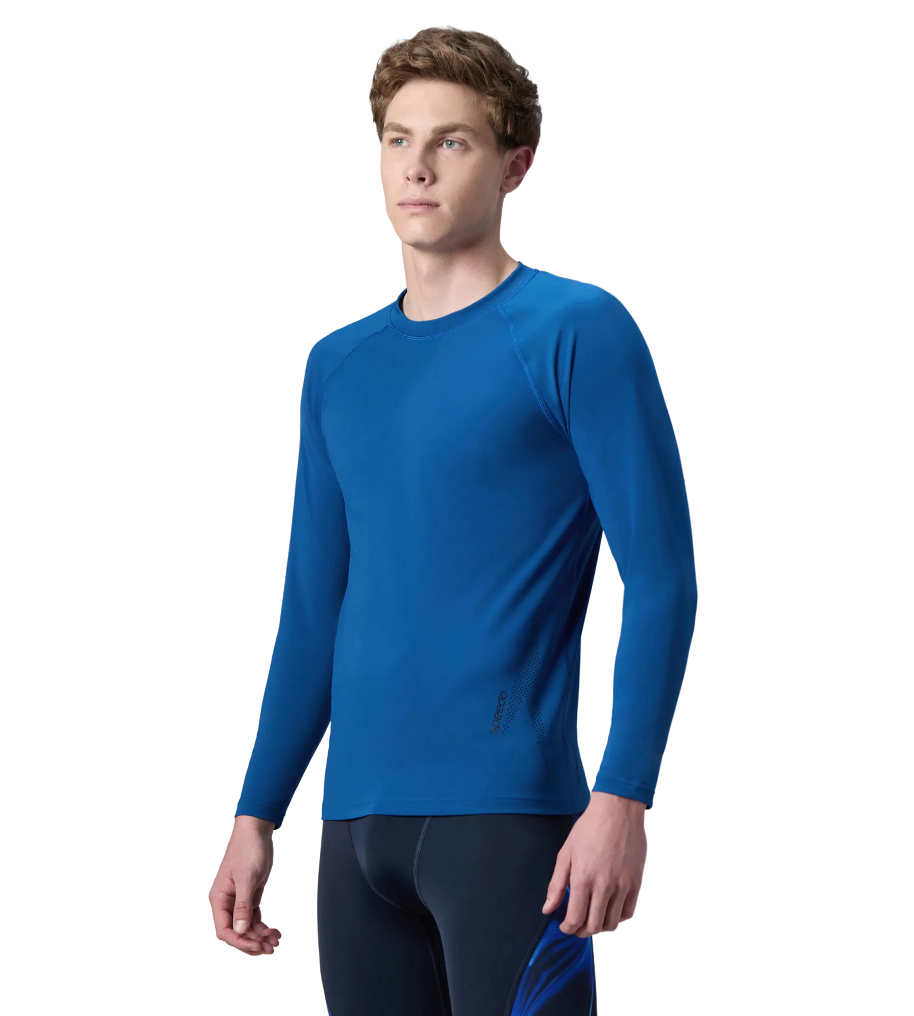 Men's Endurance+ Long Sleeve Performance Suntop - Aegean Denim & True Navy - Image 3