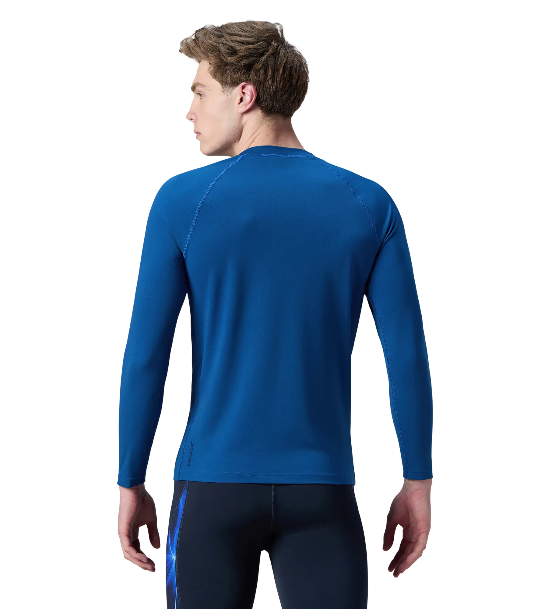 Men's Endurance+ Long Sleeve Performance Suntop - Aegean Denim & True Navy - Image 5