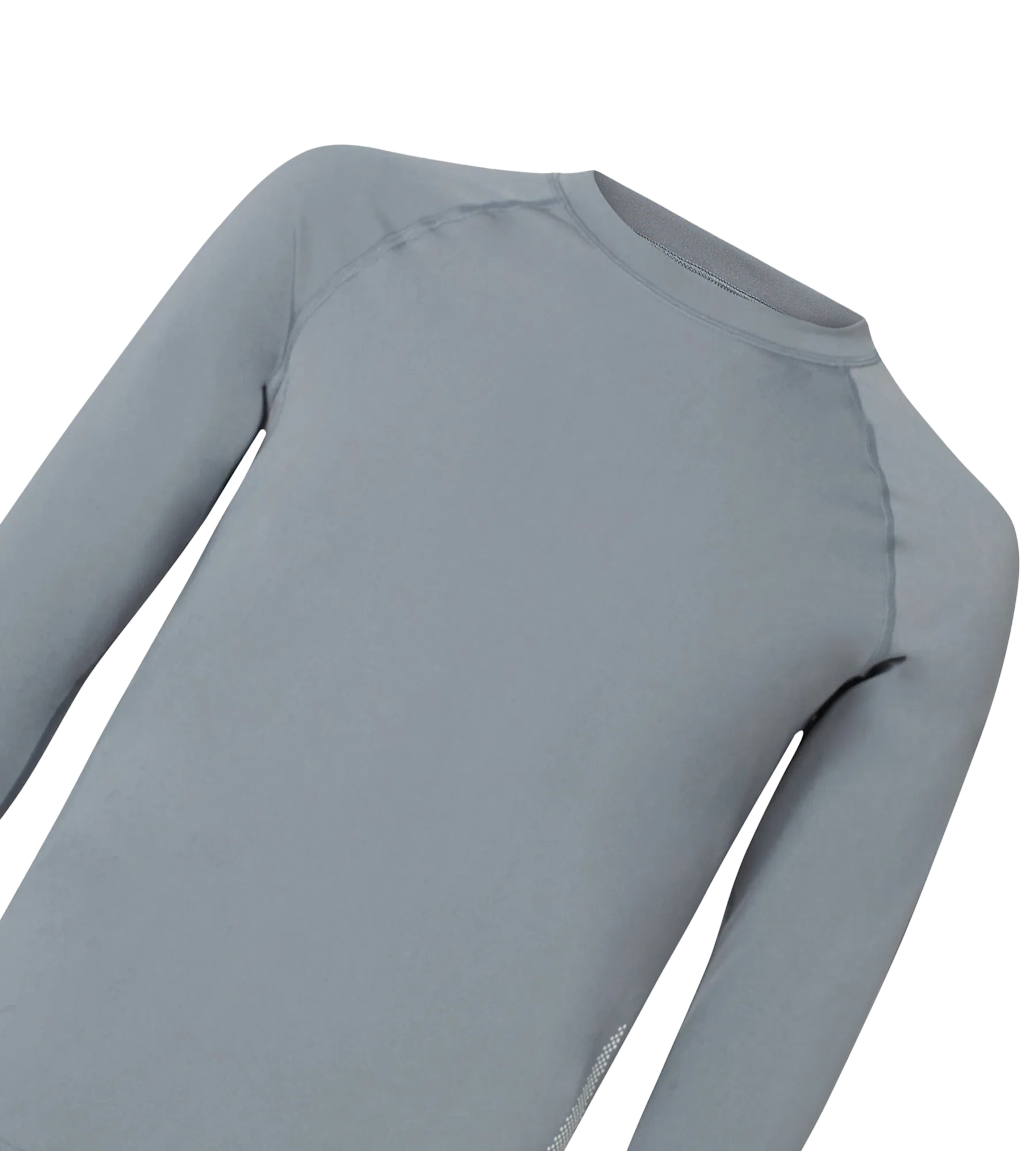 Men's Endurance+ Long Sleeve Performance Suntop - Coin Grey & White - Image 12