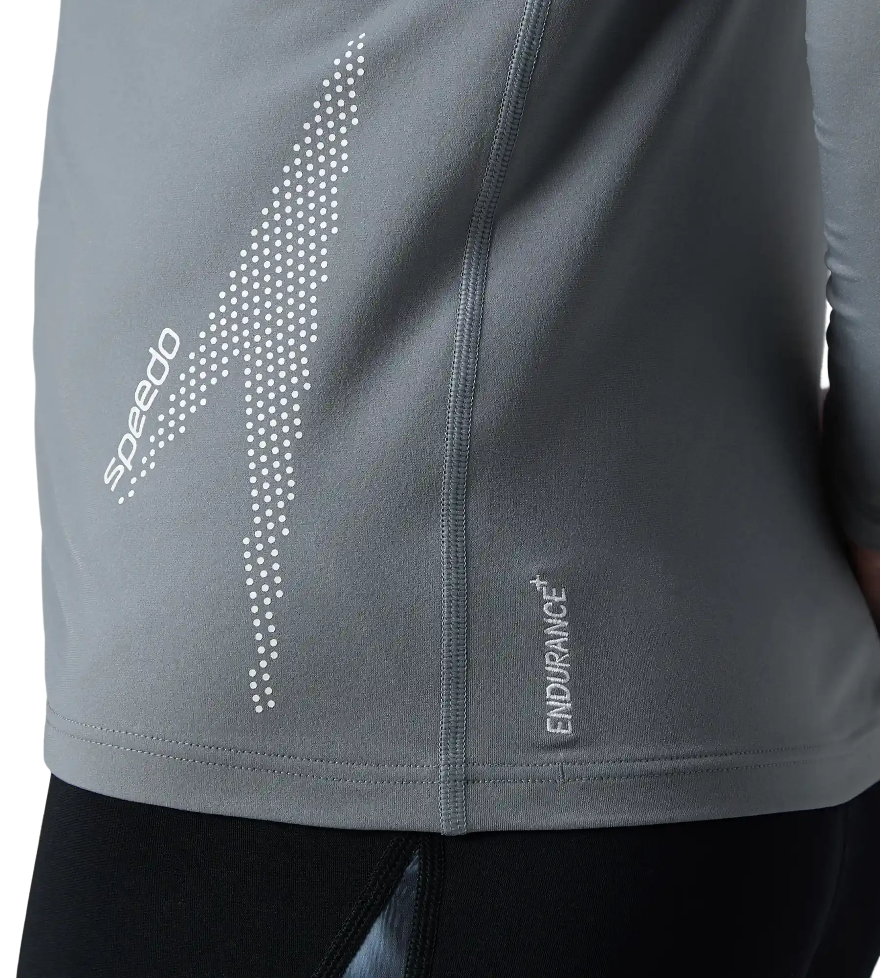 Men's Endurance+ Long Sleeve Performance Suntop - Coin Grey & White - Image 9