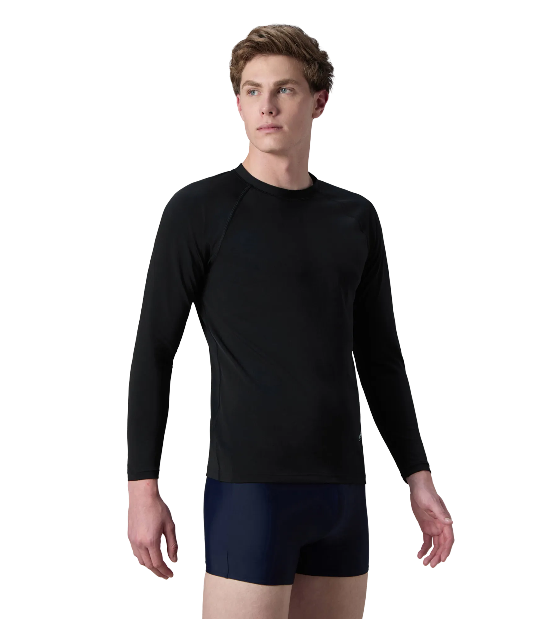 Men's Endurance+ Long Sleeve Performance Suntop - Black & Evening Grey - Image 4