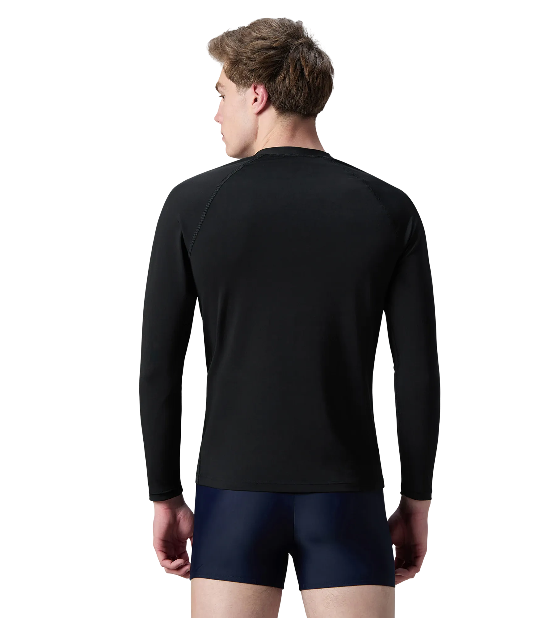 Men's Endurance+ Long Sleeve Performance Suntop - Black & Evening Grey - Image 5