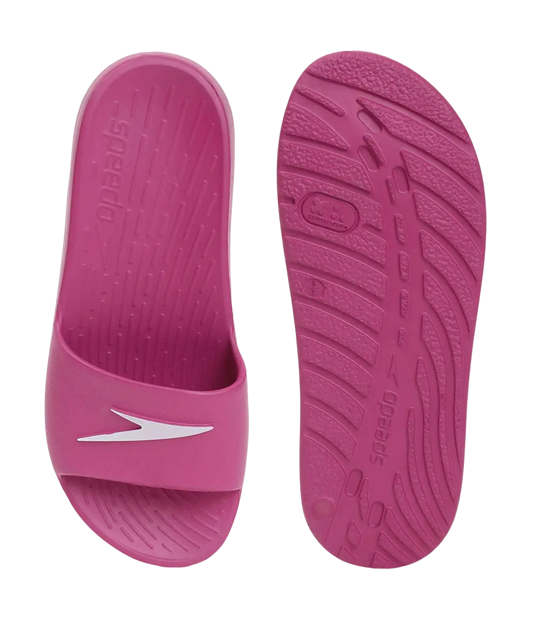 Women's Single Colour Slides - Berry & White - Image 8