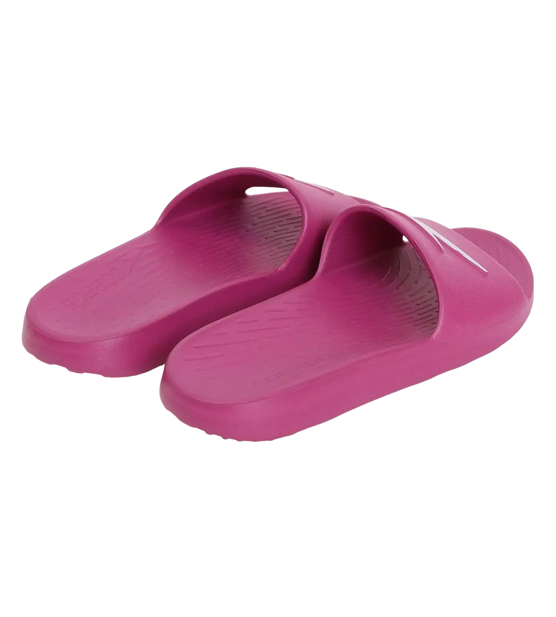 Women's Single Colour Slides - Berry & White - Image 9