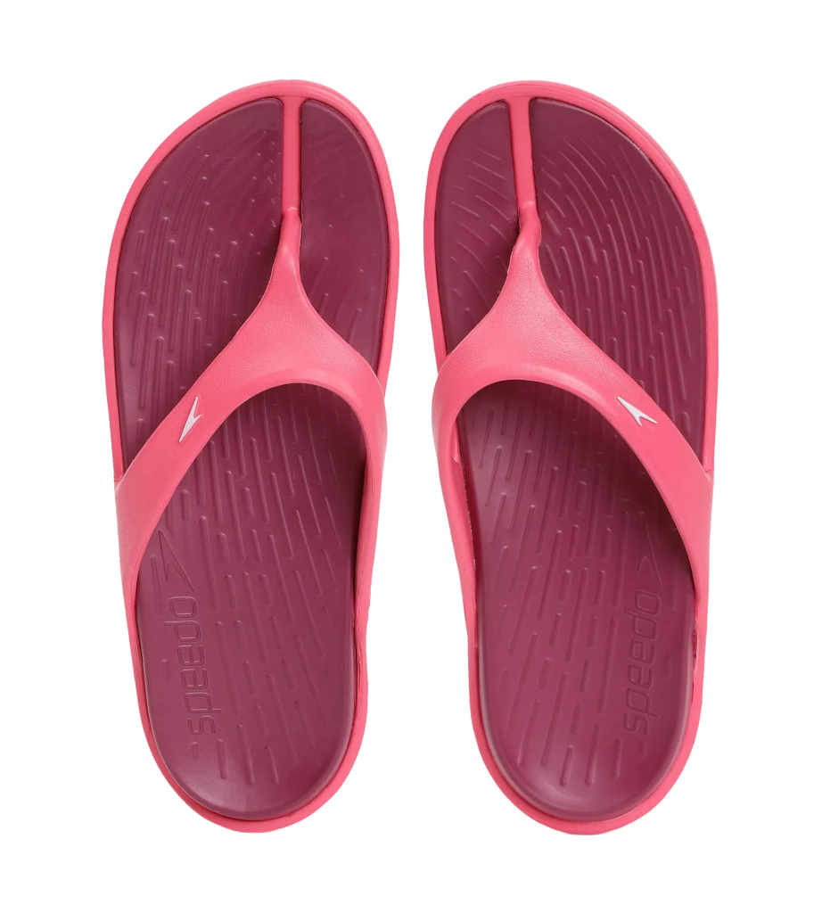 Women's Dual Colour Flip Flops - Deep Plum & Cinder Rose