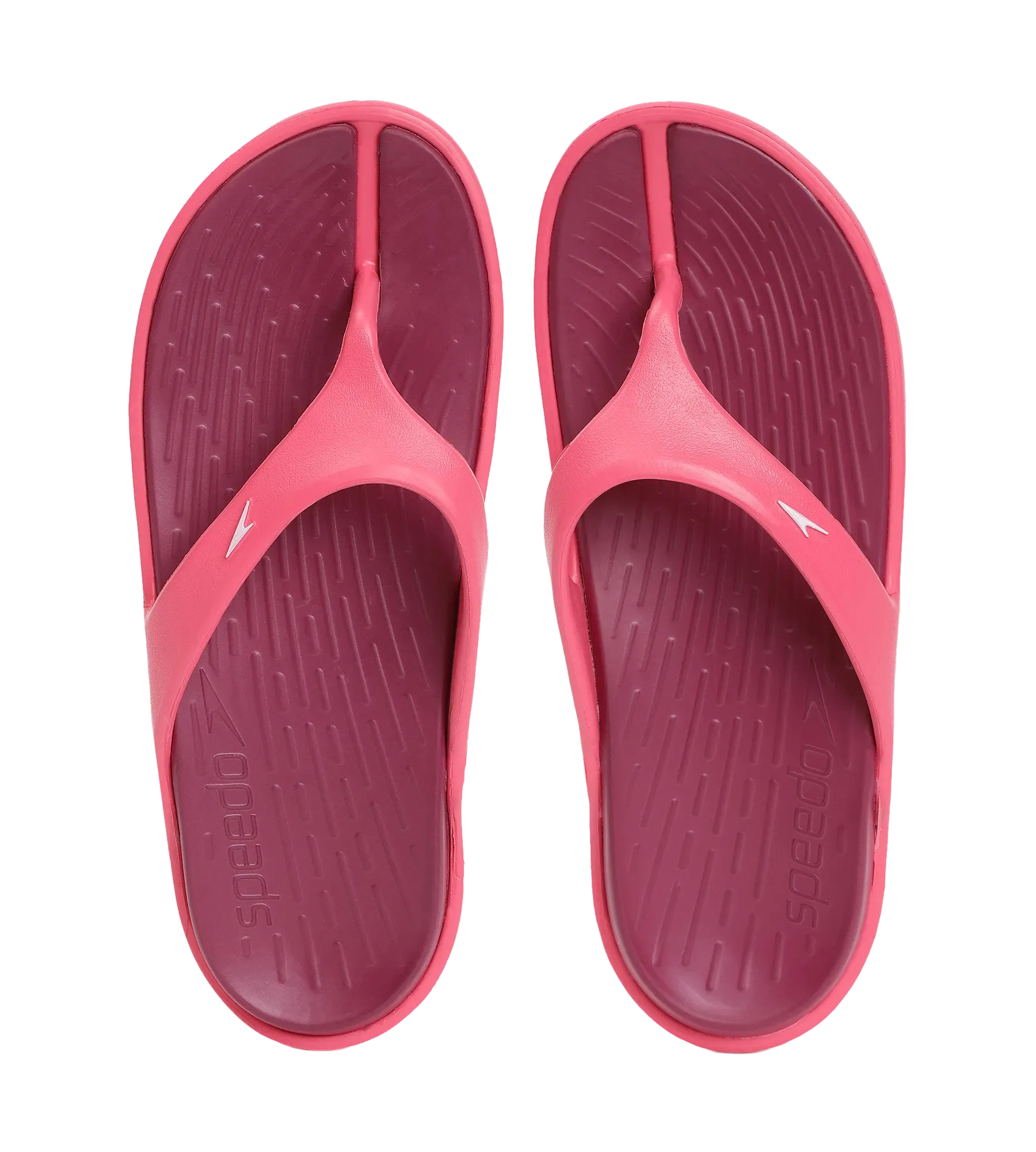 Women's Dual Colour Flip Flops - Deep Plum & Cinder Rose