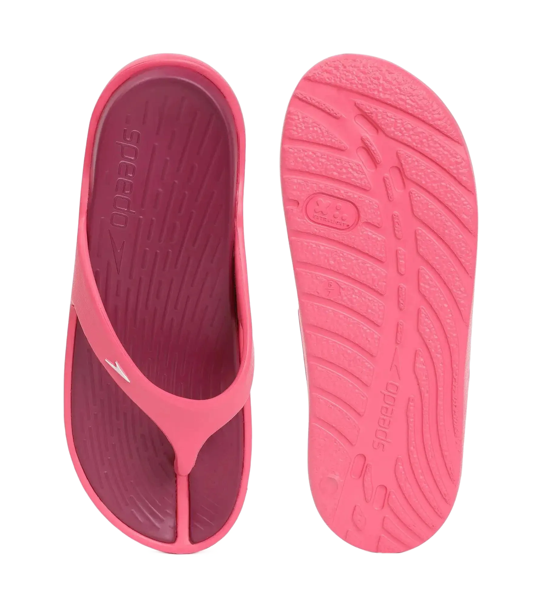 Women's Dual Colour Flip Flops - Deep Plum & Cinder Rose - Image 7