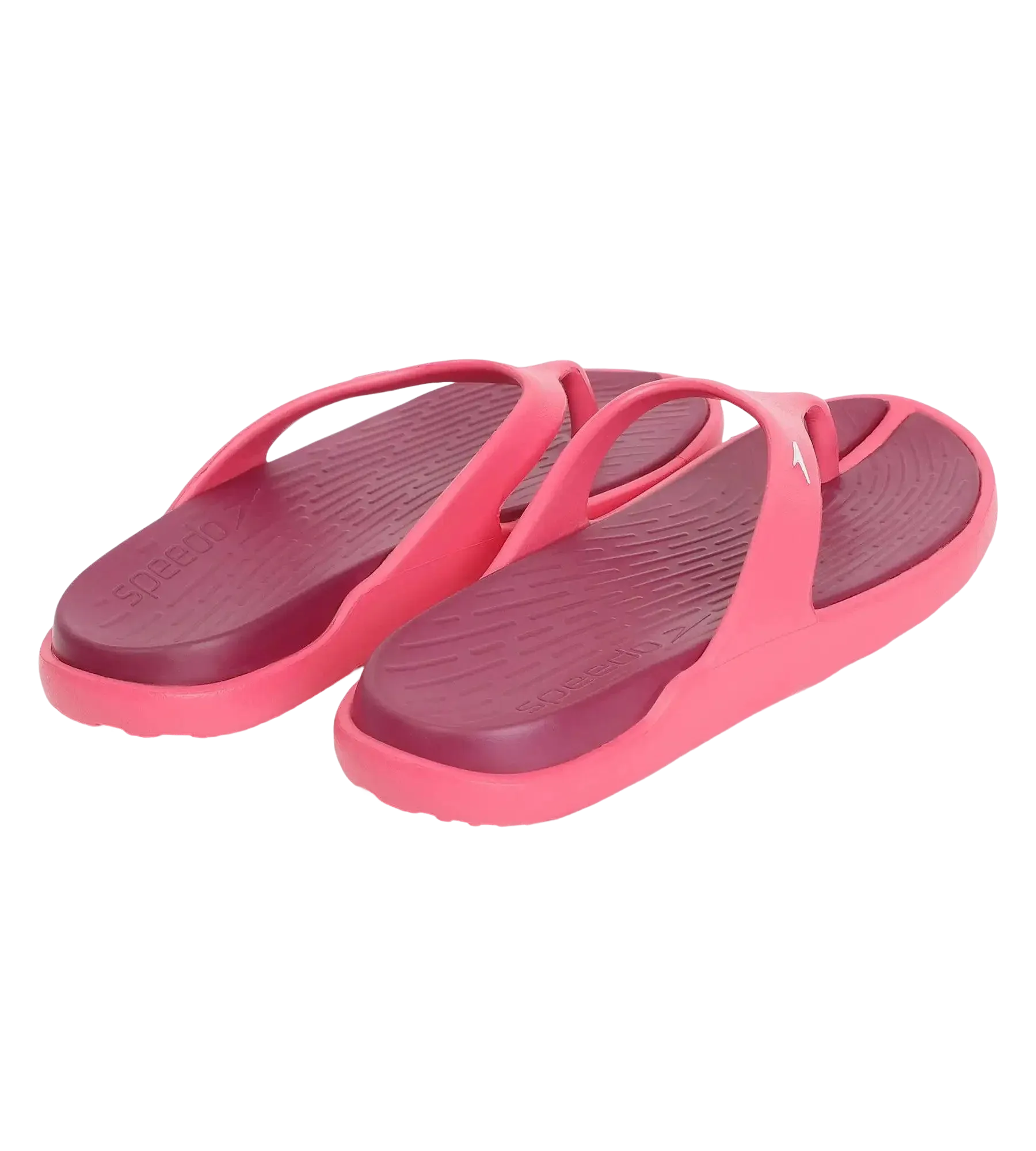 Women's Dual Colour Flip Flops - Deep Plum & Cinder Rose - Image 8