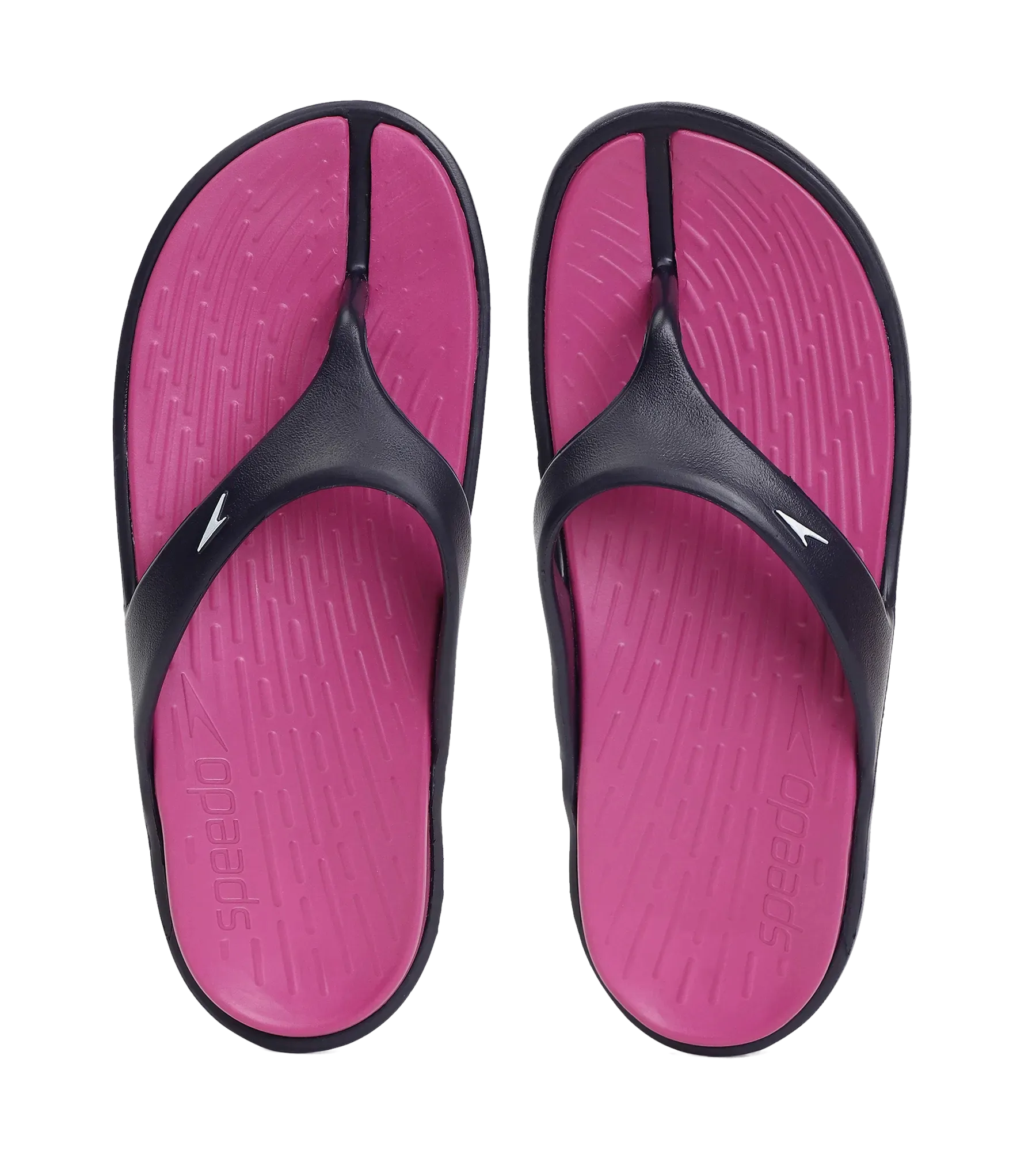 Women's Dual Colour Flip Flops - Berry & True Navy