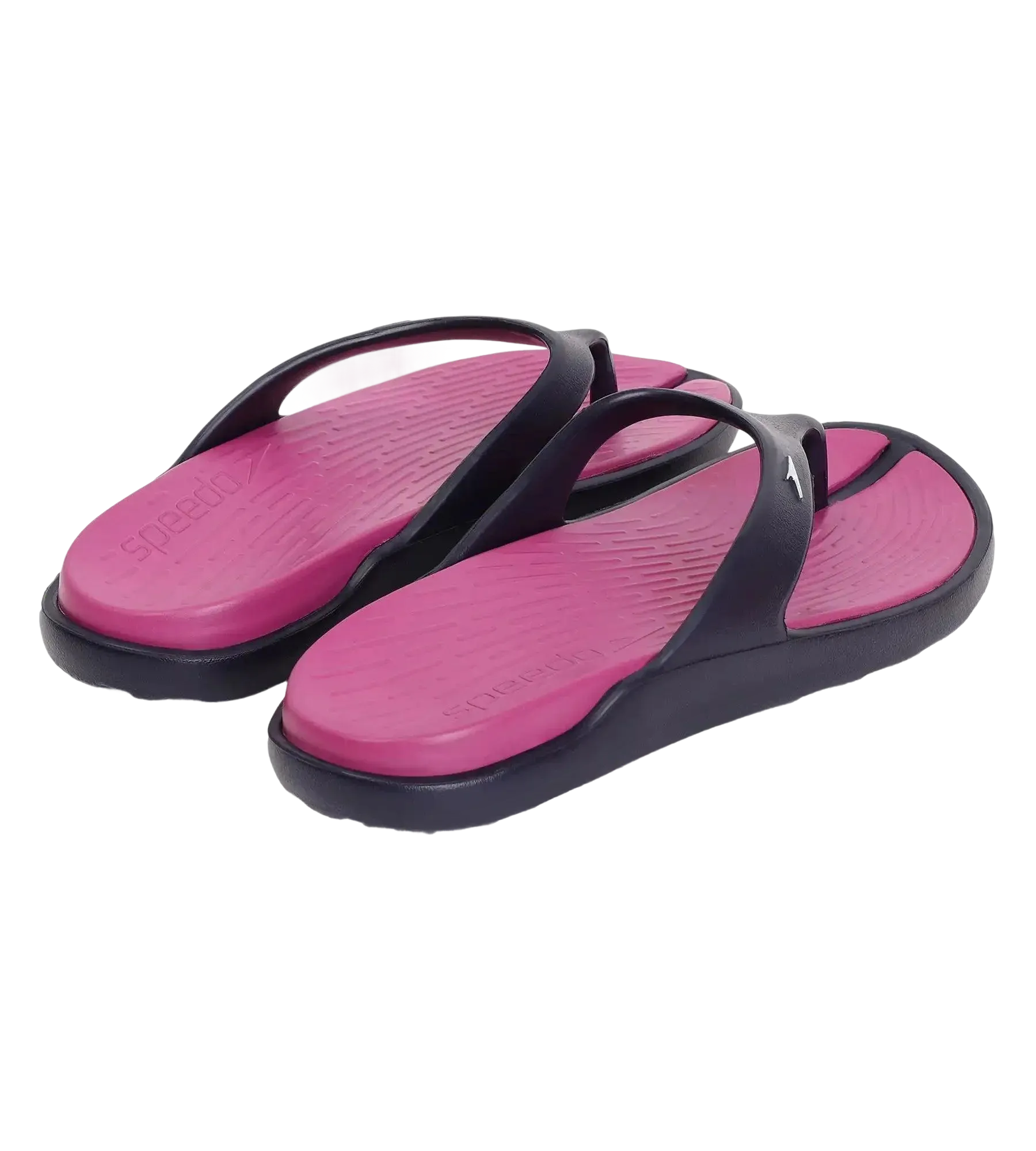 Women's Dual Colour Flip Flops - Berry & True Navy - Image 9