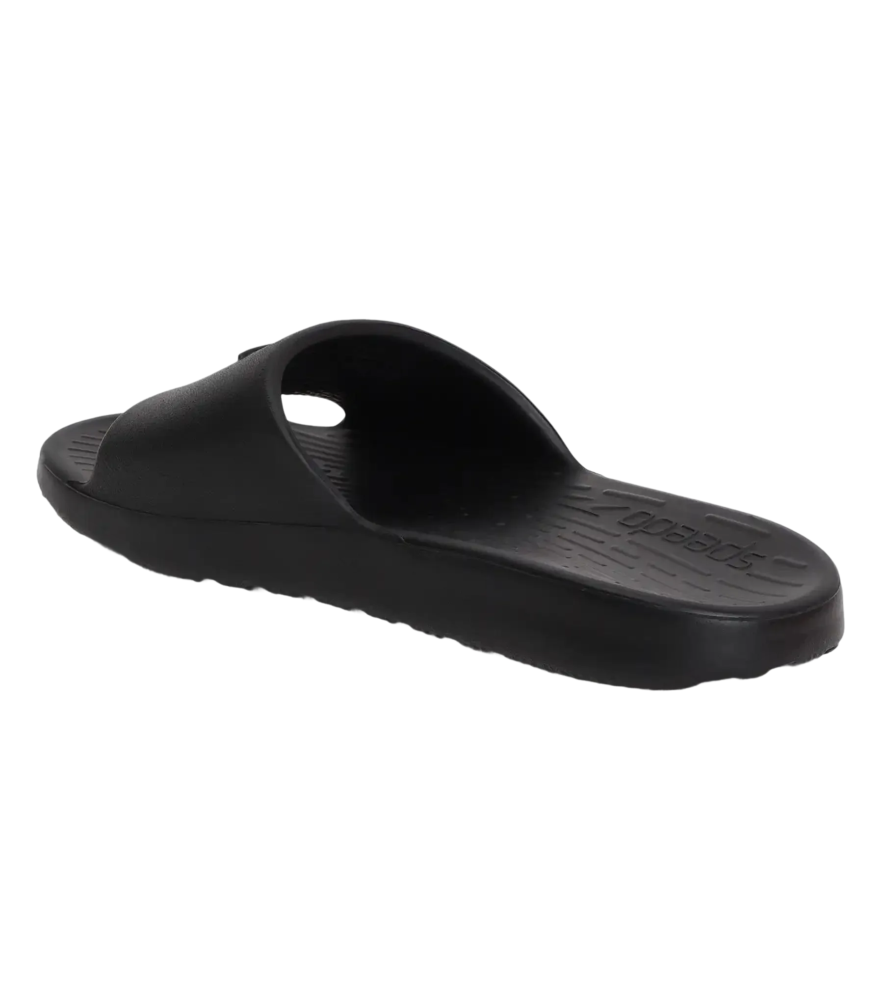 Unisex Junior's Single Colour Slides For Boys and Girls - Black & Atomic Lime - Image 5