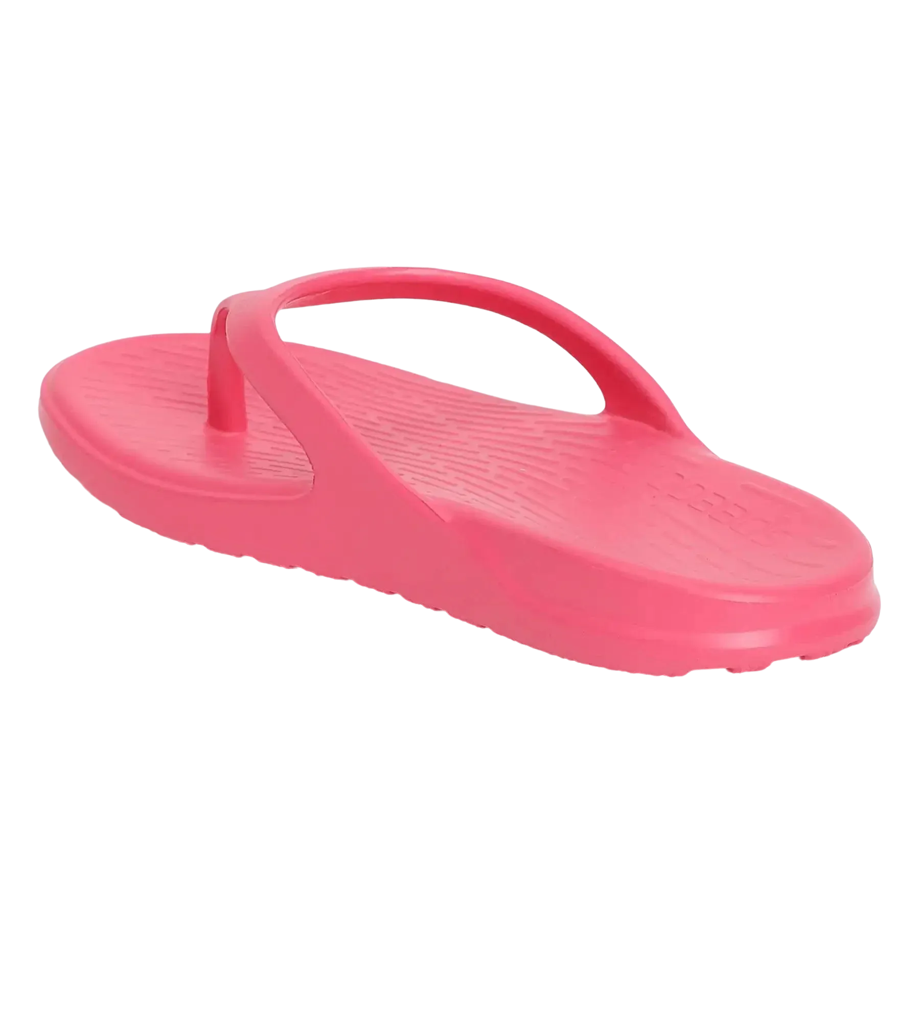 Unisex Junior's Single Colour Flip Flops For Boys and Girls - Raspberry Fill & White - Image 5