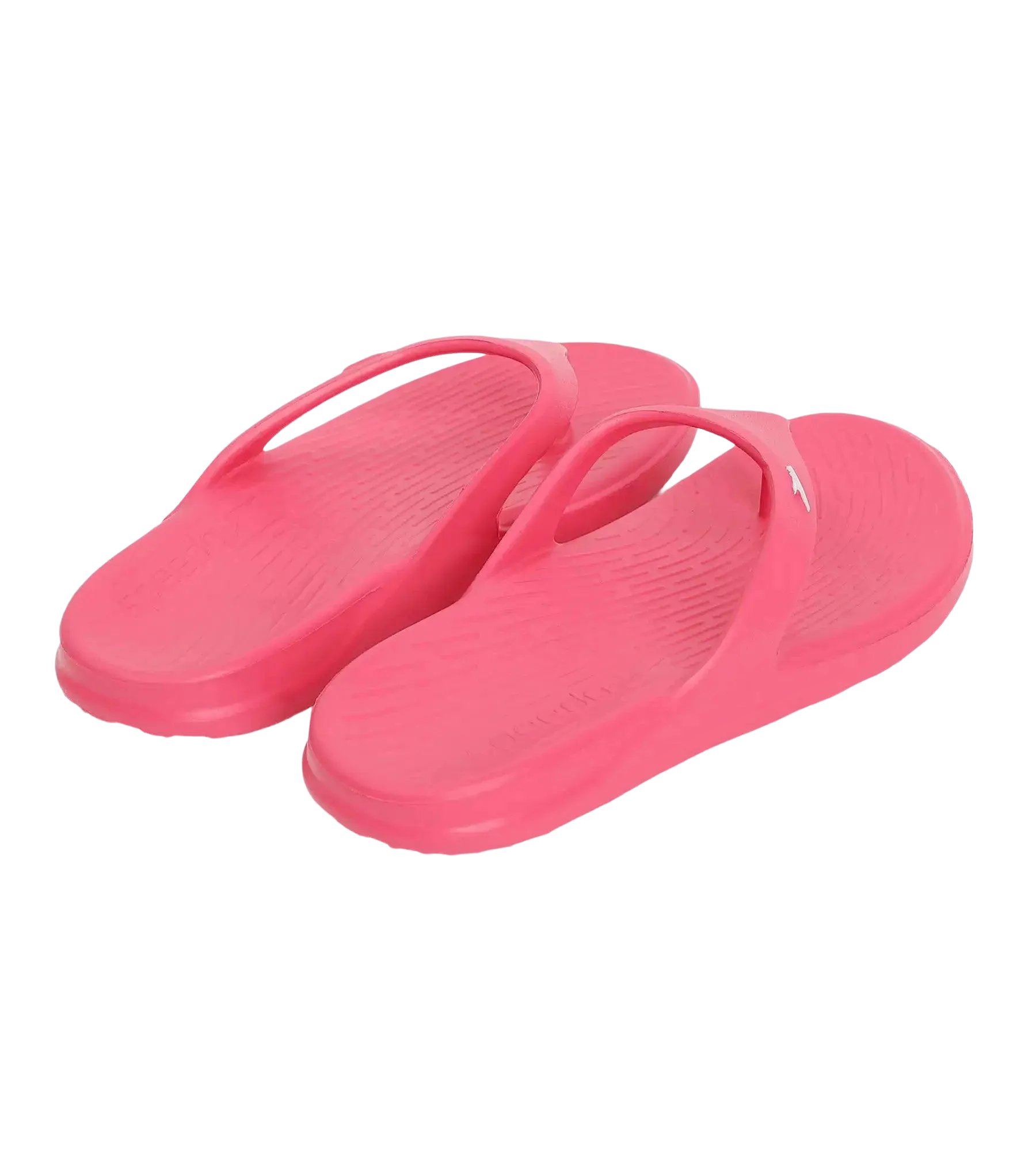 Unisex Junior's Single Colour Flip Flops For Boys and Girls - Raspberry Fill & White - Image 9