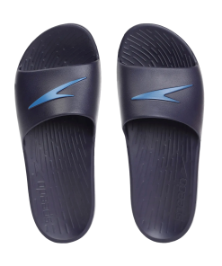 Men's Single Colour Slides - True Navy & Blue Flame