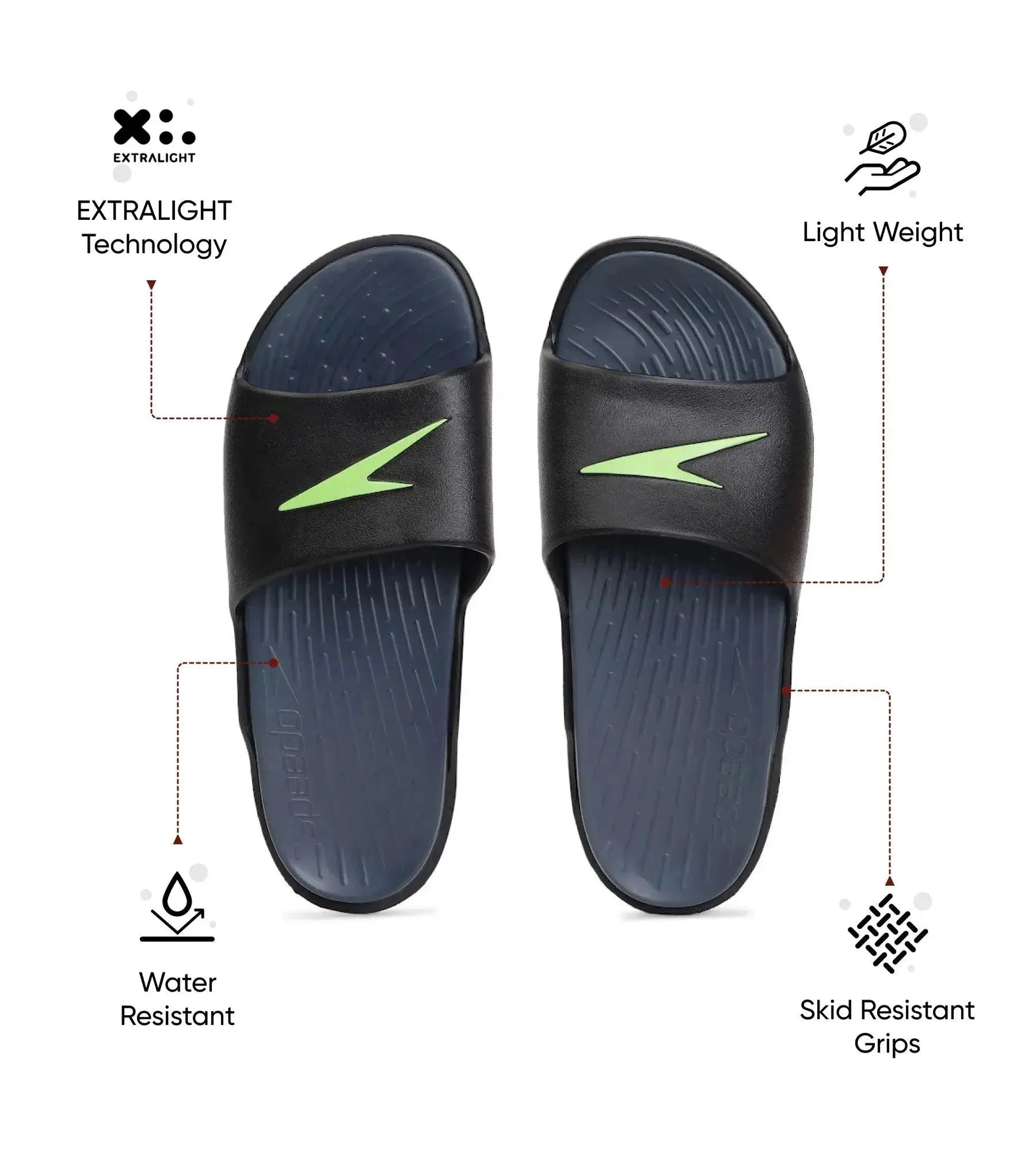 Men's Dual Colour Slides - USA Charcoal & Black - Image 2