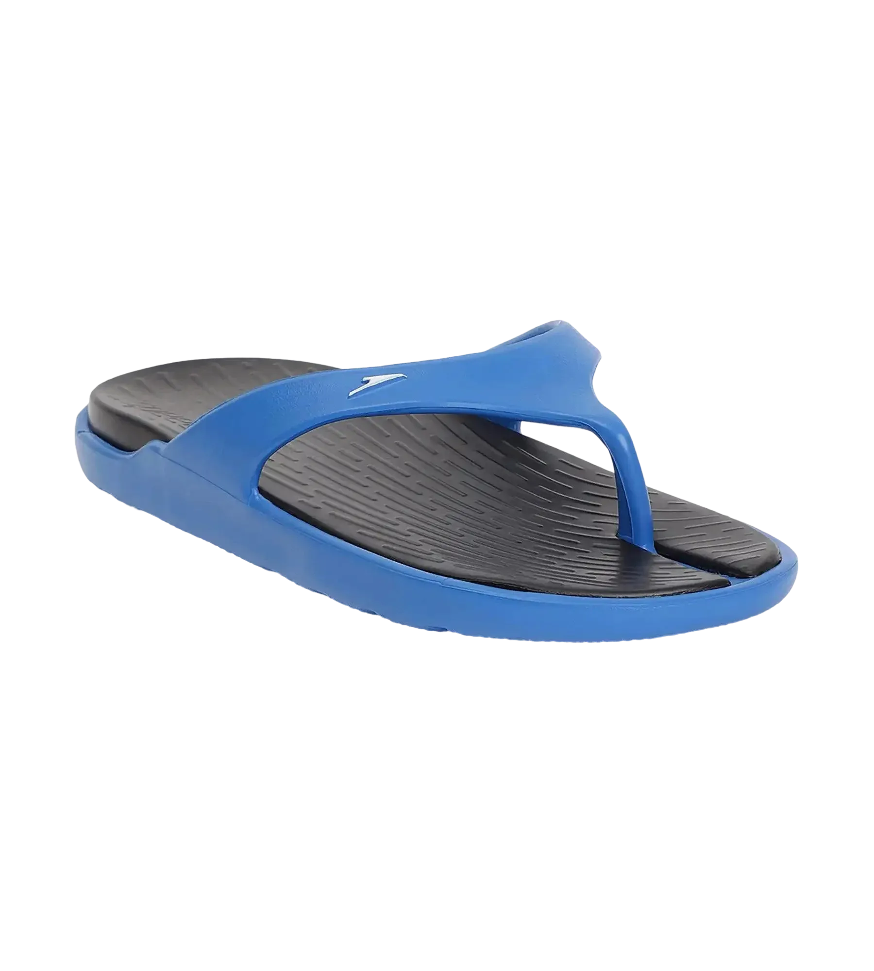 Men's Dual Colour Flip Flops - Black & Blue Flame - Image 3