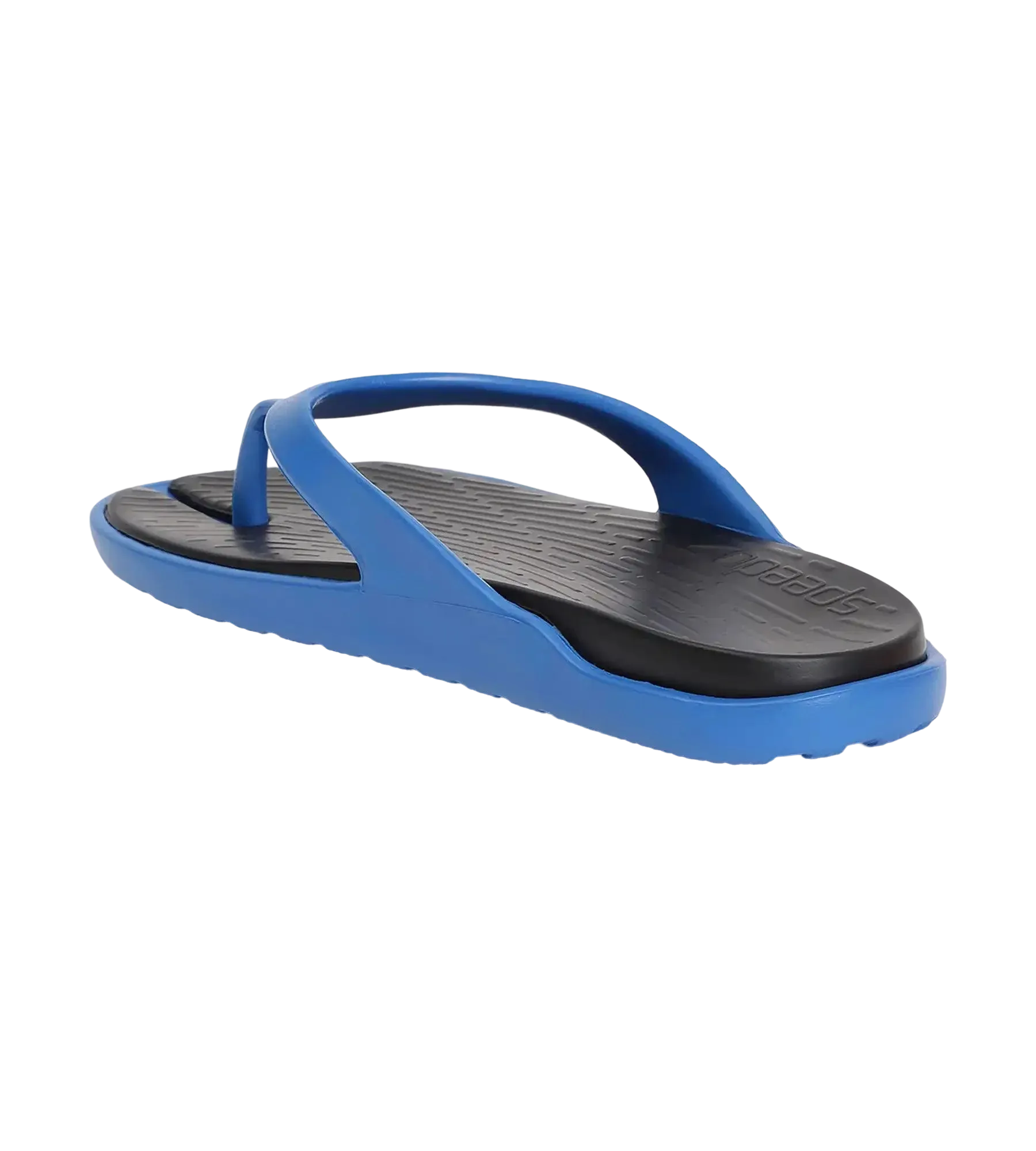 Men's Dual Colour Flip Flops - Black & Blue Flame - Image 4