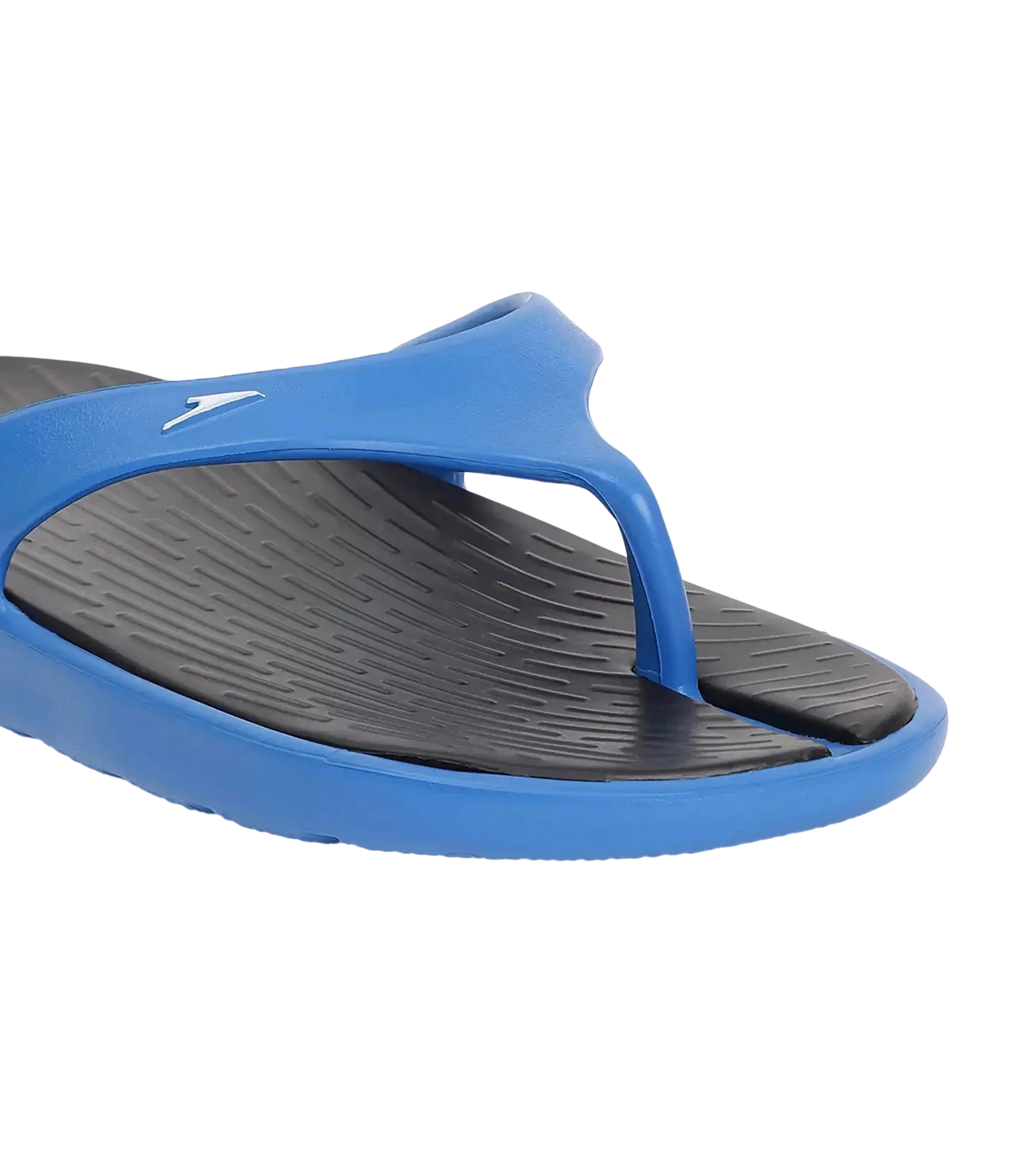 Men's Dual Colour Flip Flops - Black & Blue Flame - Image 5