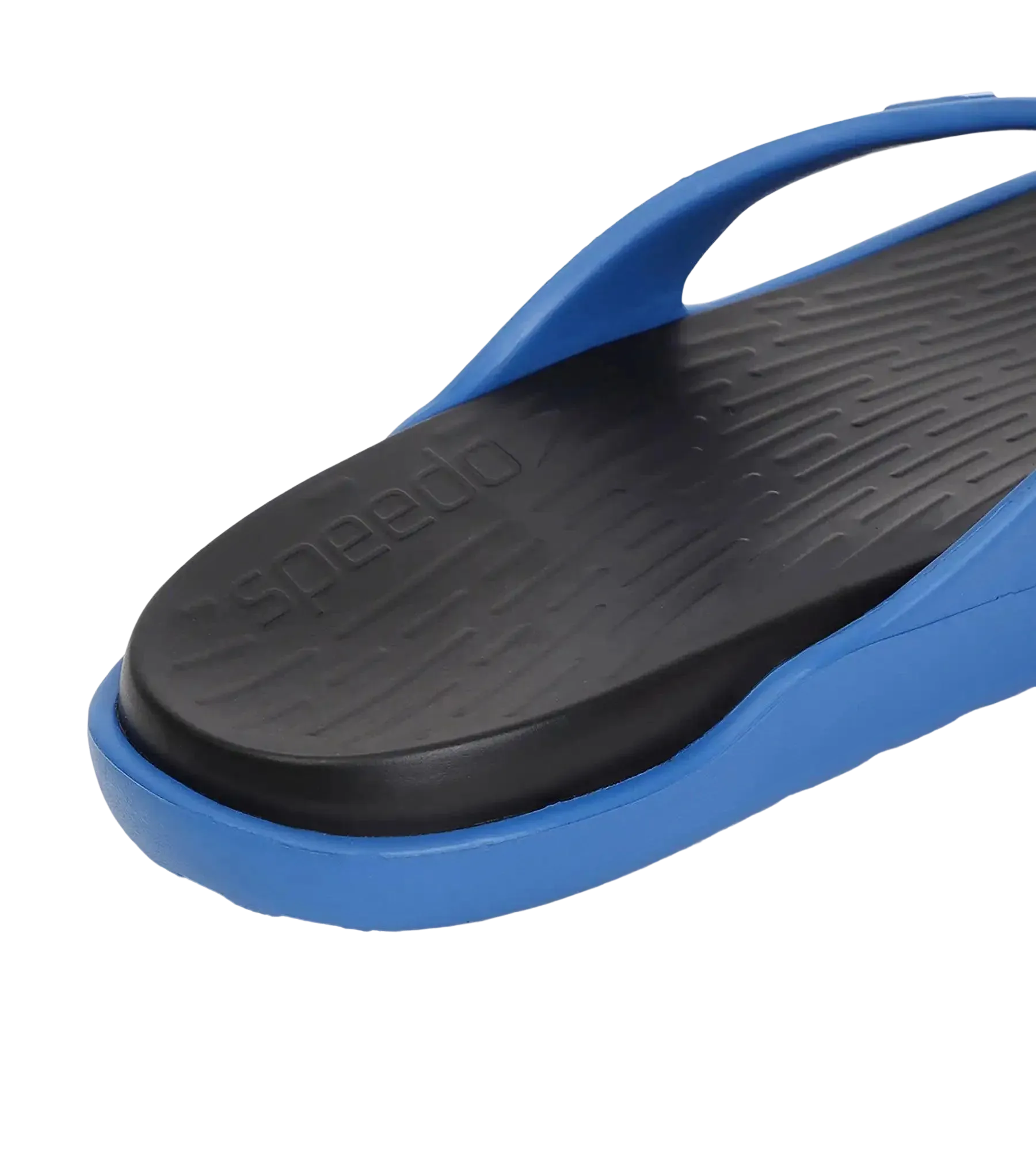 Men's Dual Colour Flip Flops - Black & Blue Flame - Image 6