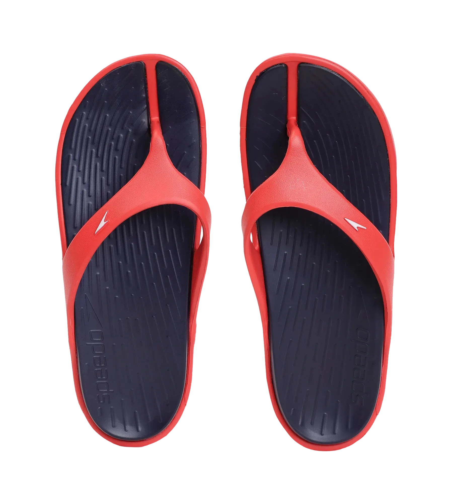 Men's Dual Colour Flip Flops - True Navy & Fed Red