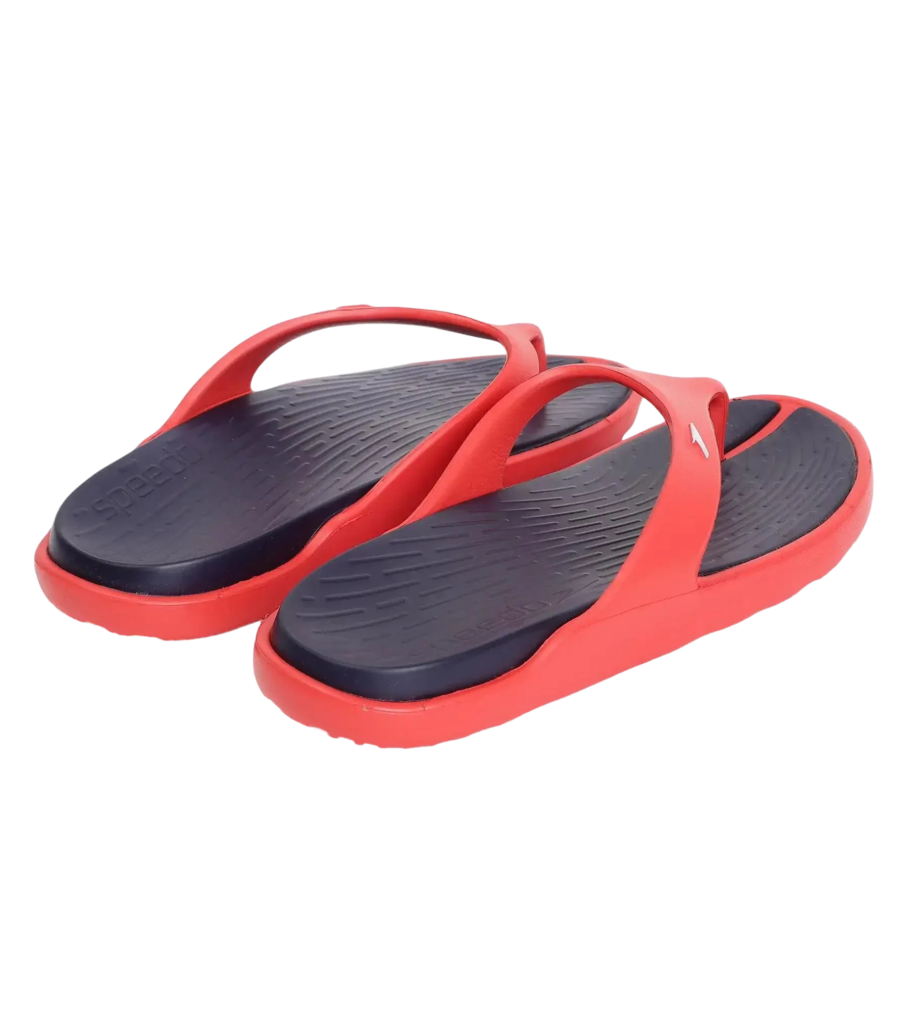 Men's Dual Colour Flip Flops - True Navy & Fed Red - Image 9