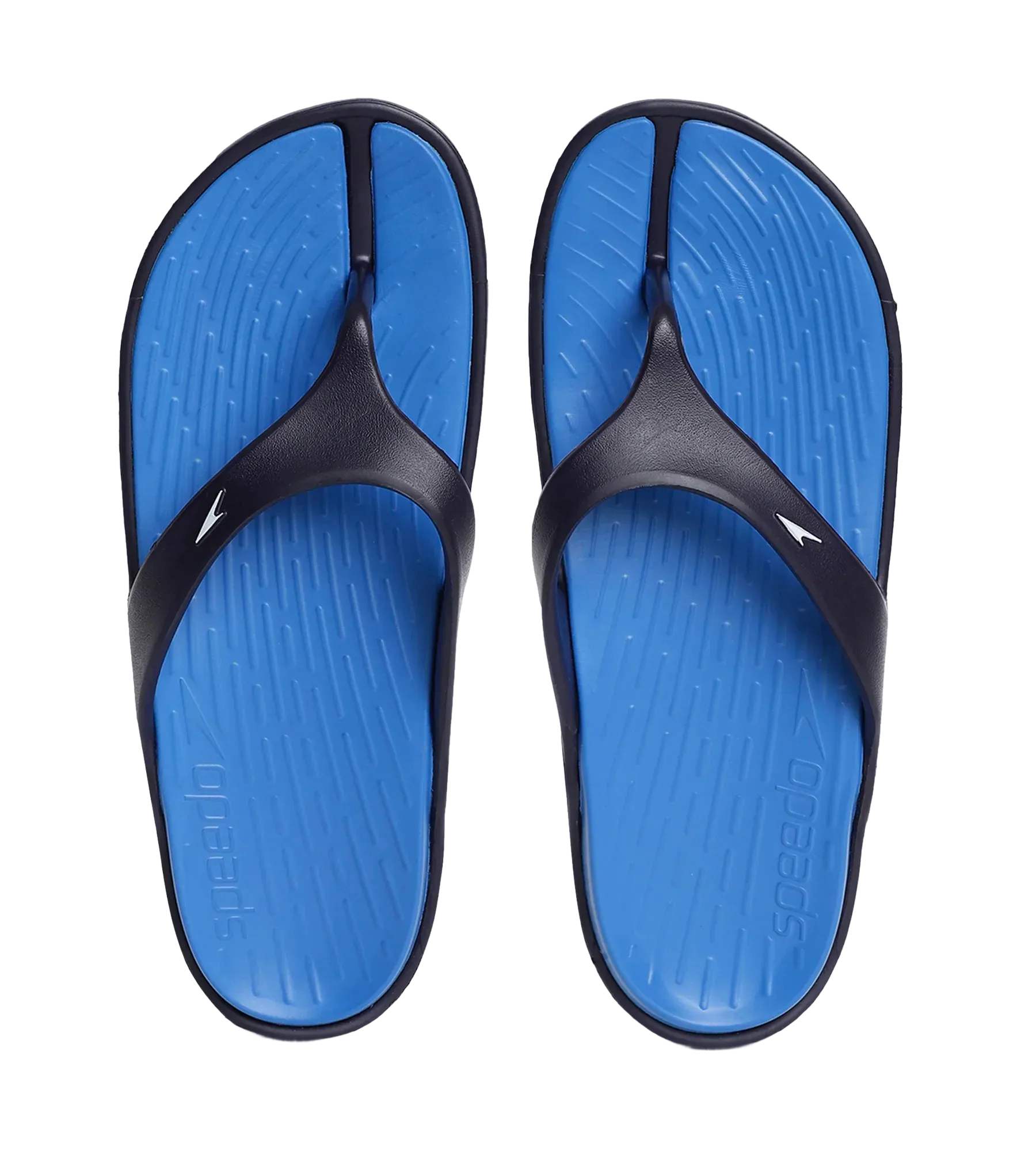 Men's Dual Colour Flip Flops - Blue Flame & True Navy