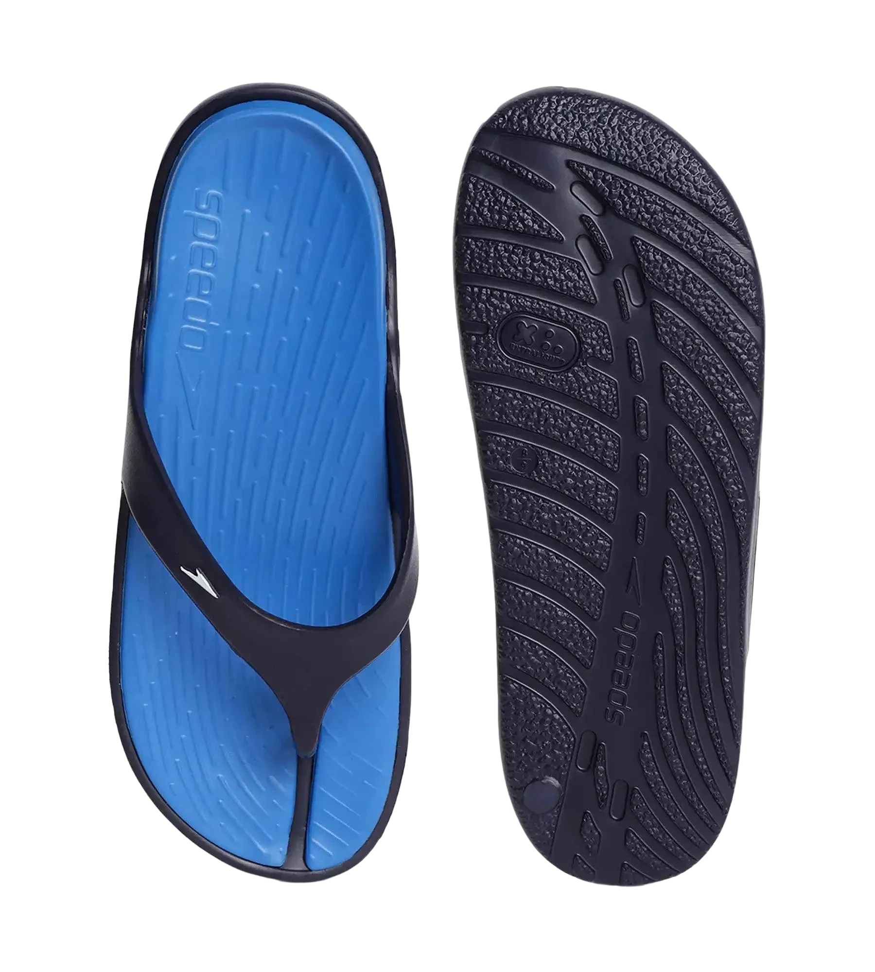 Men's Dual Colour Flip Flops - Blue Flame & True Navy - Image 8