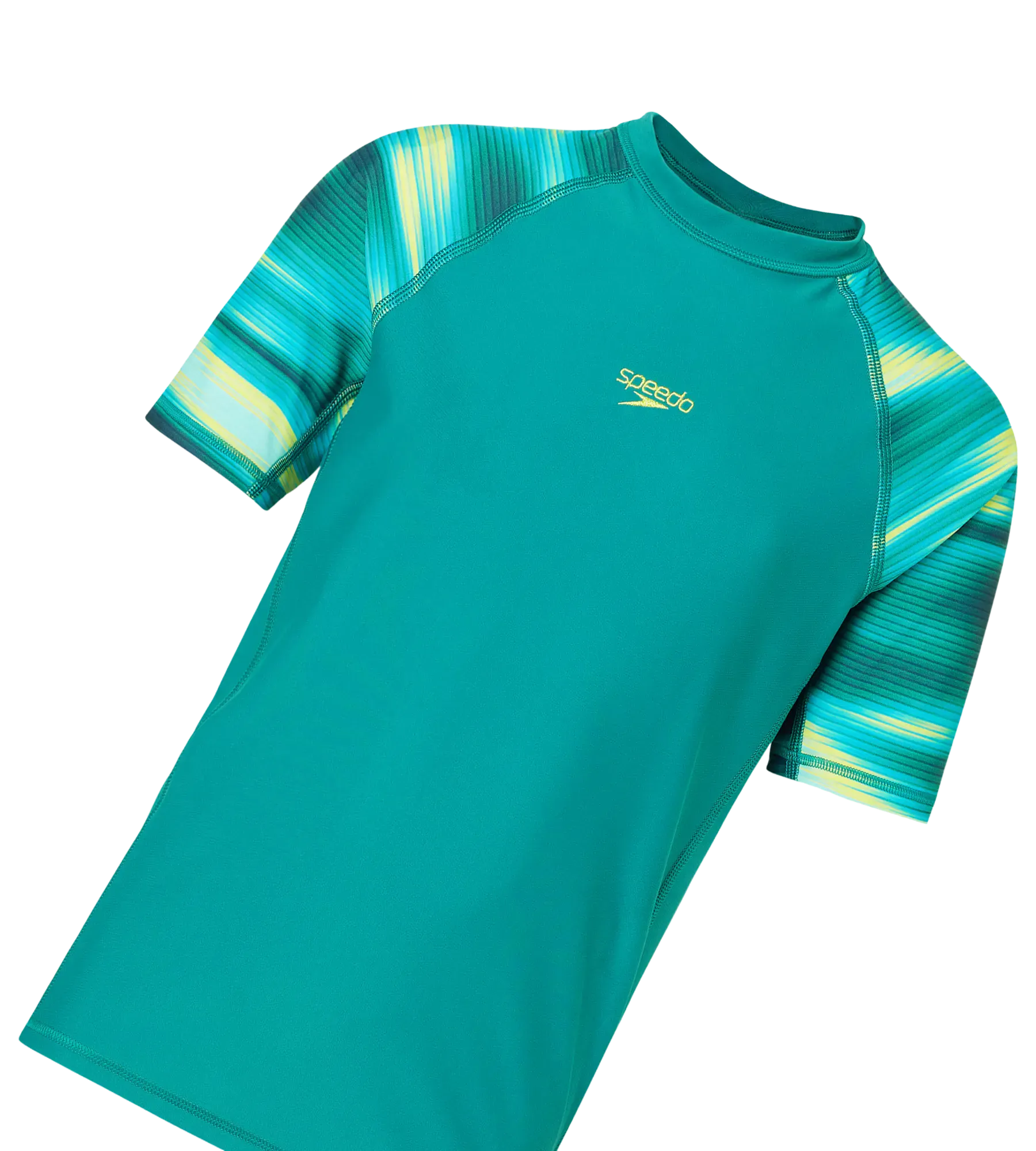 Boy's Endurance10 Printed Short Sleeve Suntop - Kai Green & Lemon Drizzle - Image 10