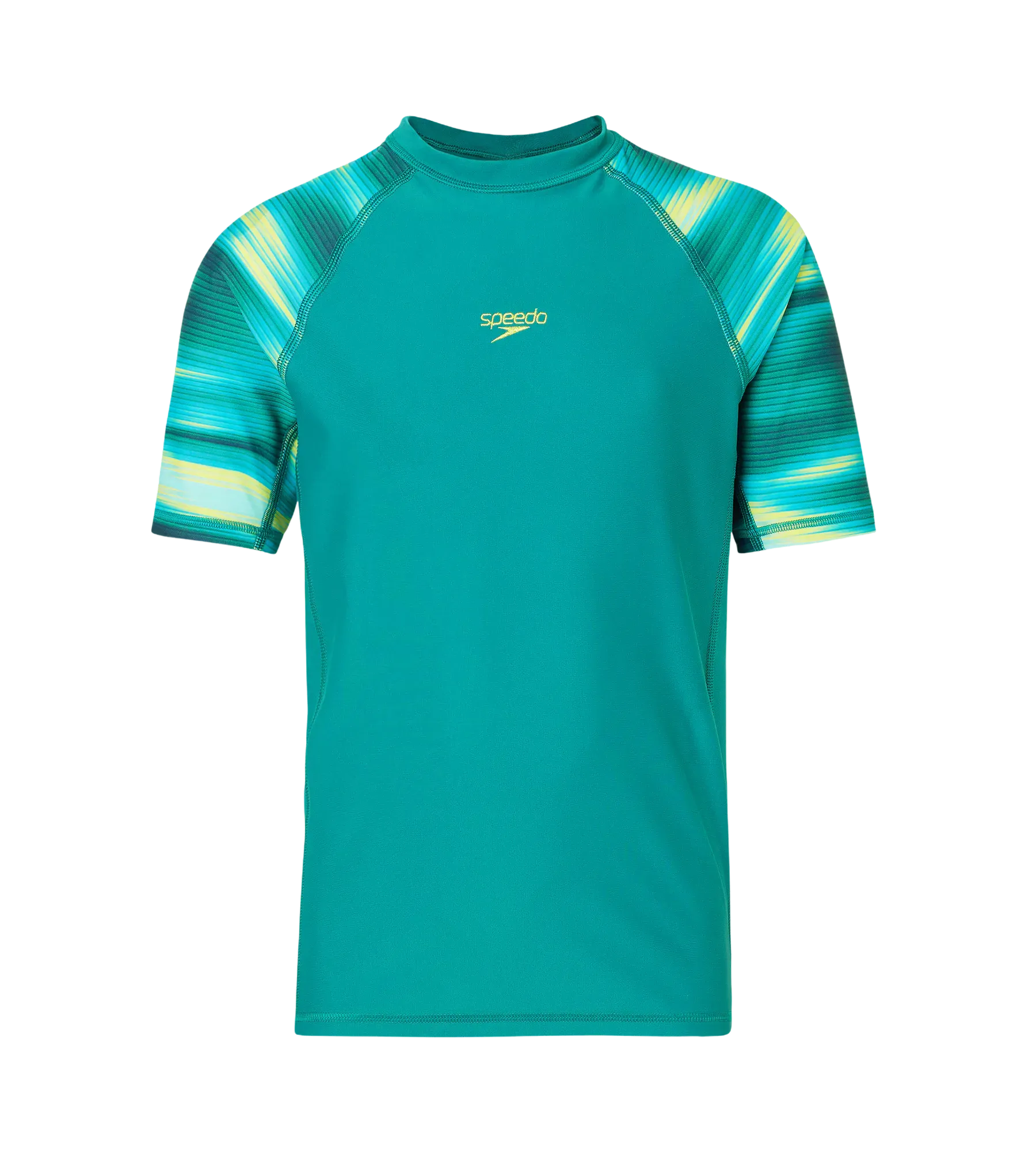 Boy's Endurance10 Printed Short Sleeve Suntop - Kai Green & Lemon Drizzle - Image 9