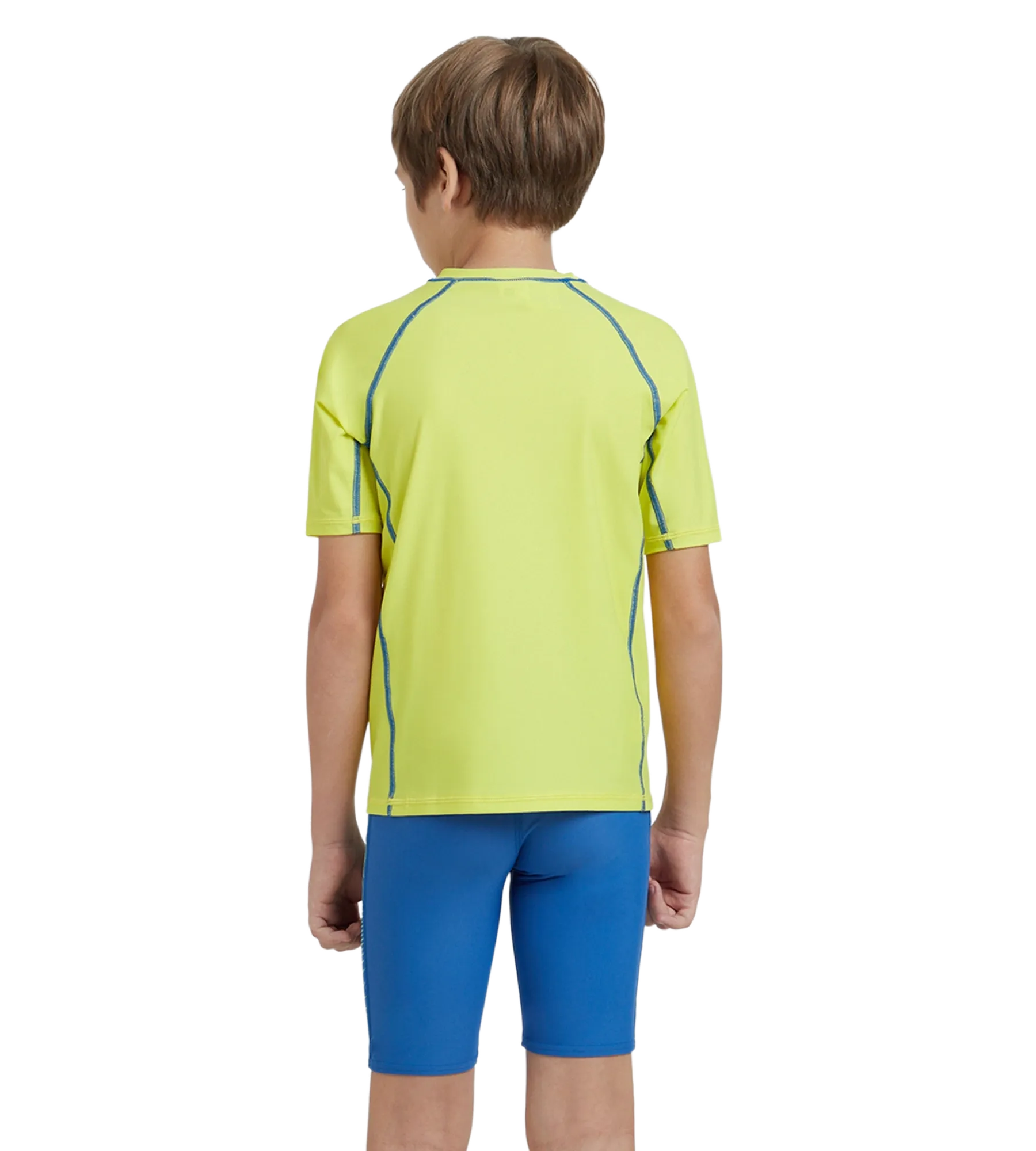 Boy's Enduraflex Short Sleeve Suntop - Lemon Drizzle & Turkish Sea - Image 5