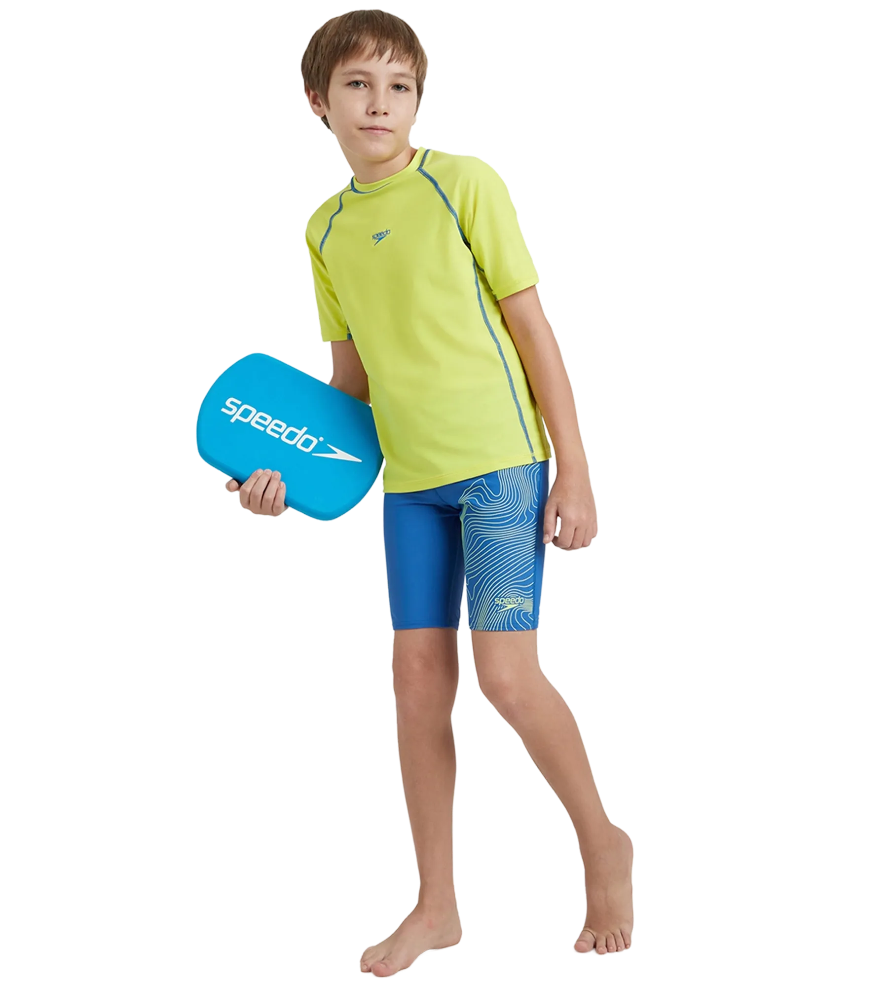 Boy's Enduraflex Short Sleeve Suntop - Lemon Drizzle & Turkish Sea - Image 7