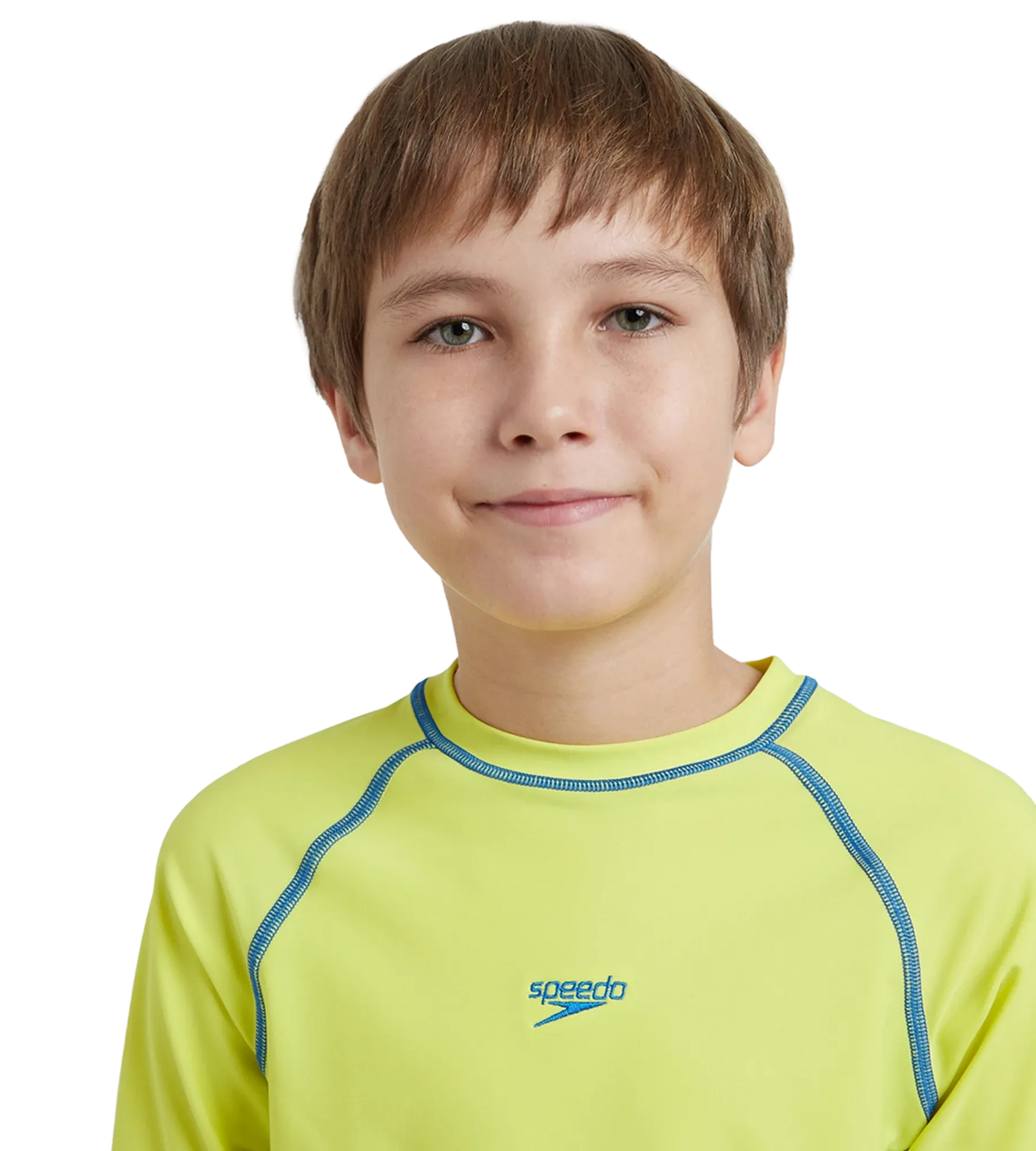 Boy's Enduraflex Short Sleeve Suntop - Lemon Drizzle & Turkish Sea - Image 9