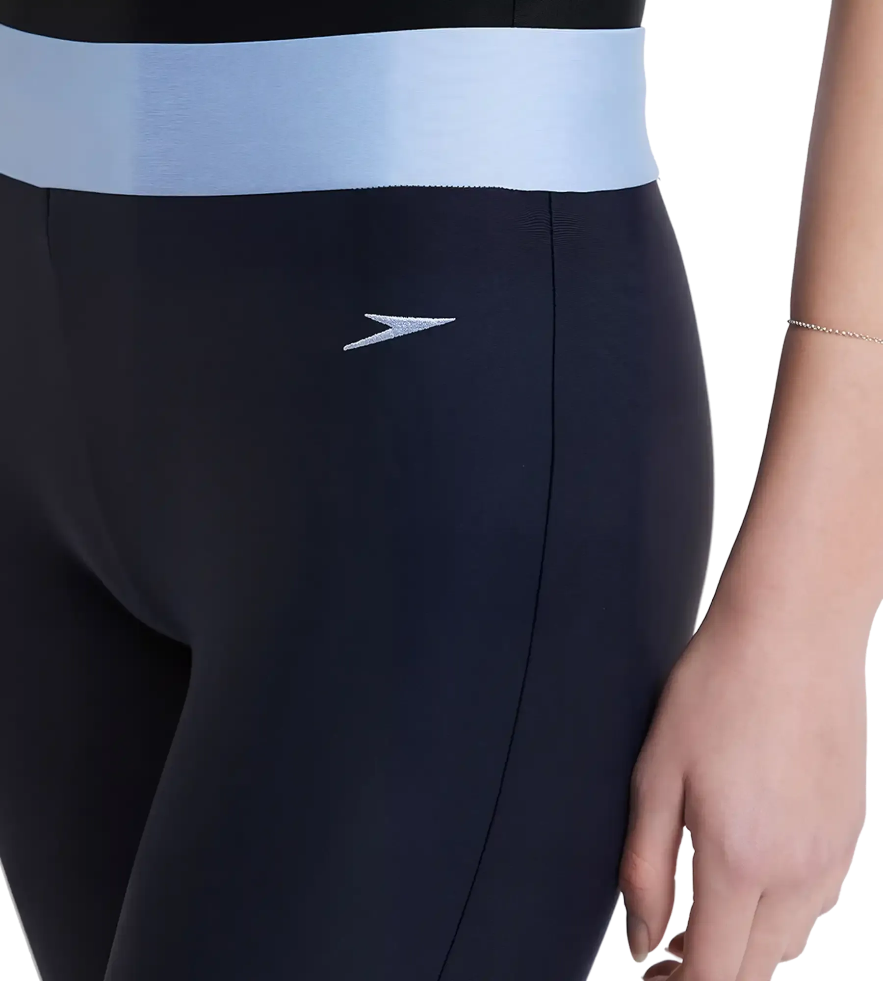 Women's Endurance 10 Solid Contrast Leggings - True Navy & Curious Blue - Image 9