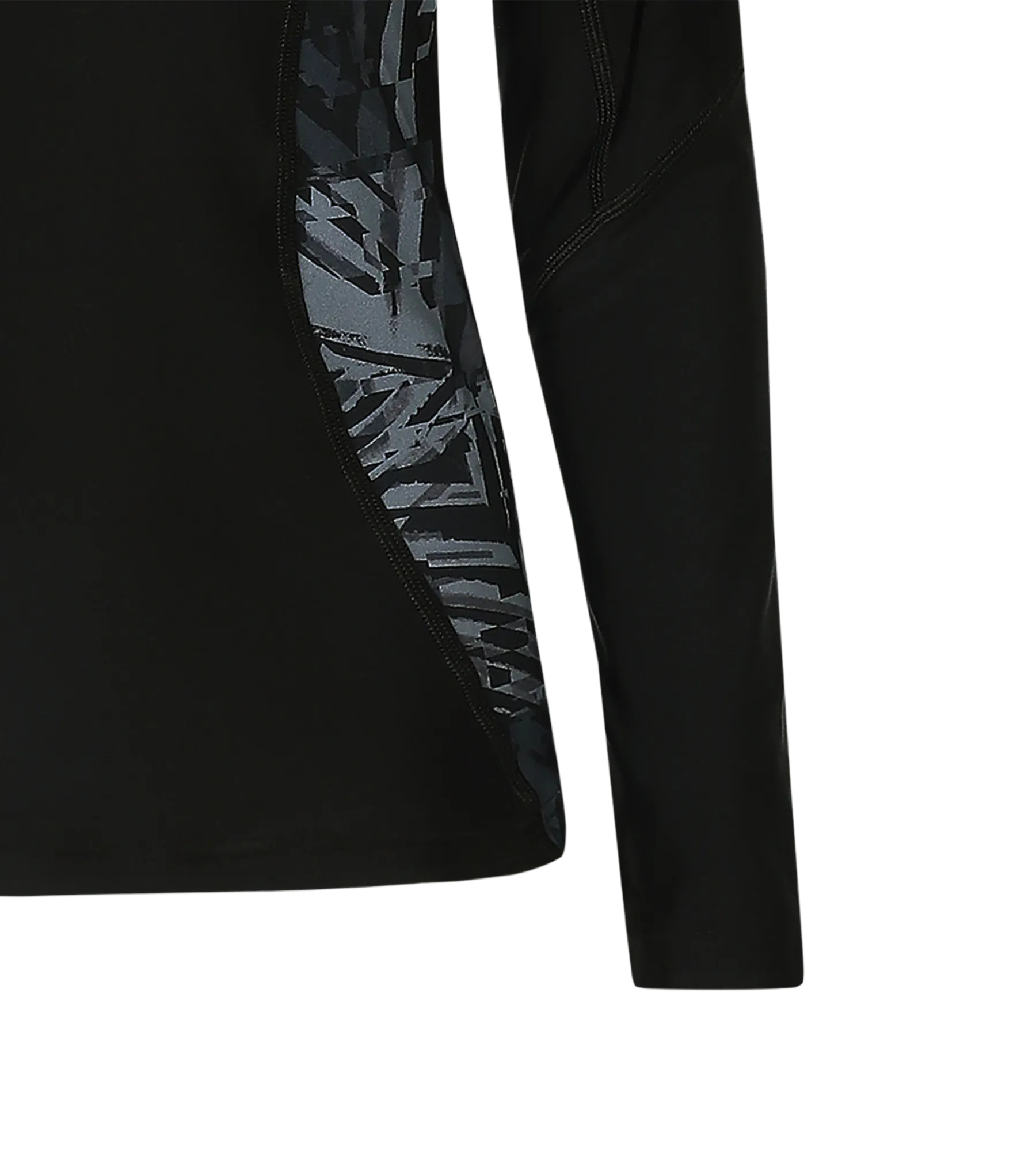 Women's Endurance10 Splice Print Long Sleeve Suntop - Black & Grey Lead - Image 10