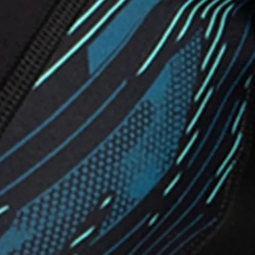 Women's Hyperboom Splice Print Long Sleeve Suntop - Black. Dark Teal & Arctic Glass - Image 11