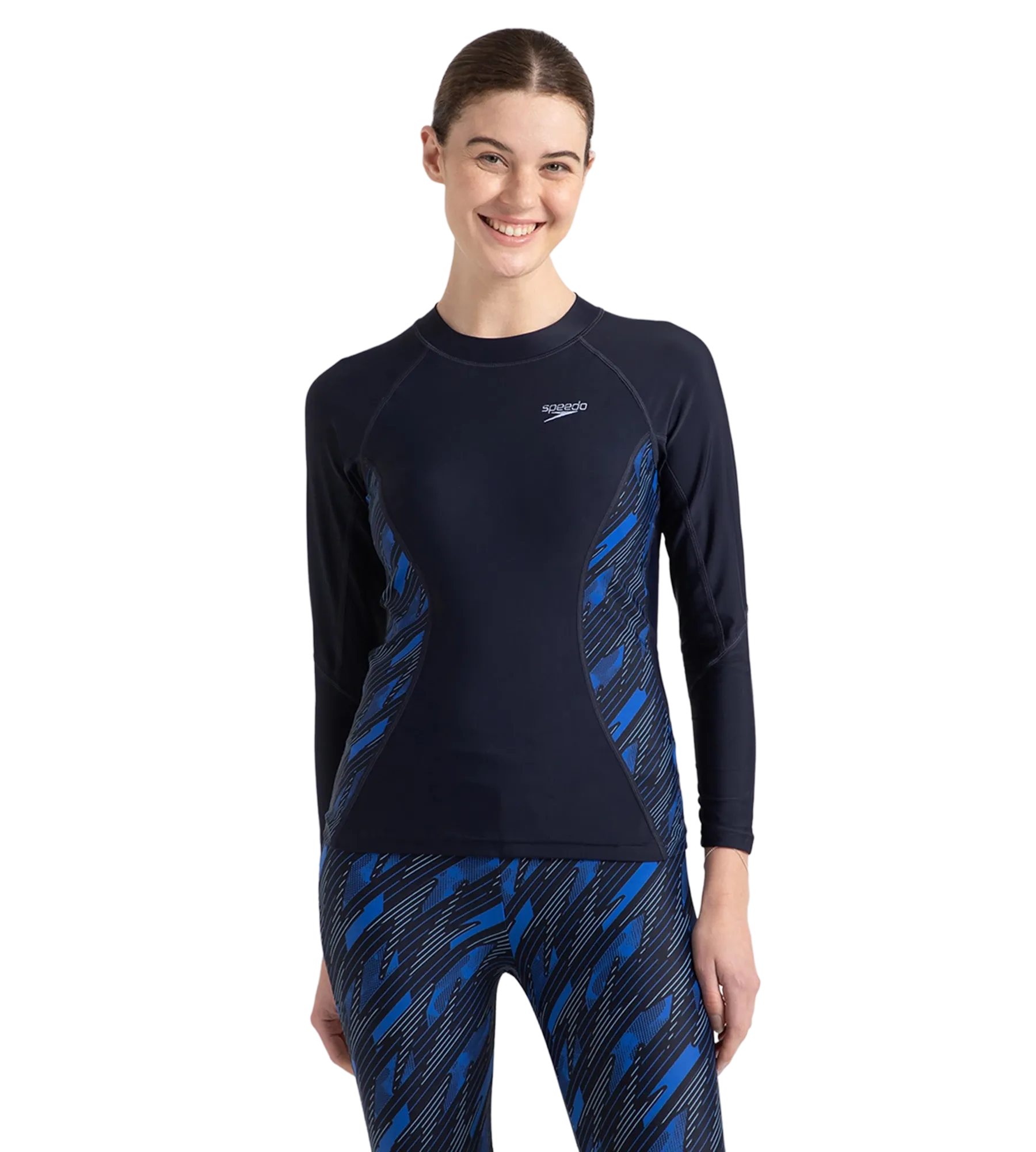 Women's Endurance 10 Hyperboom Splice Suntop - True Navy & True cobalt - Image 2