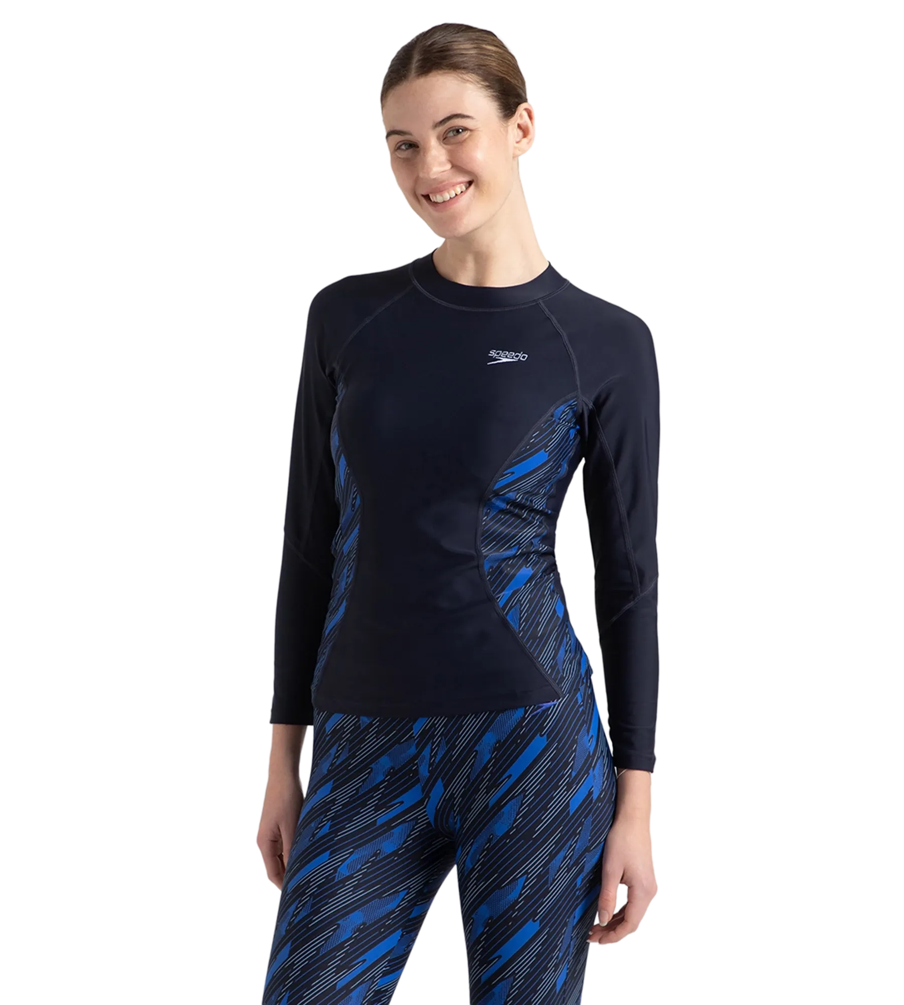 Women's Endurance 10 Hyperboom Splice Suntop - True Navy & True cobalt - Image 3