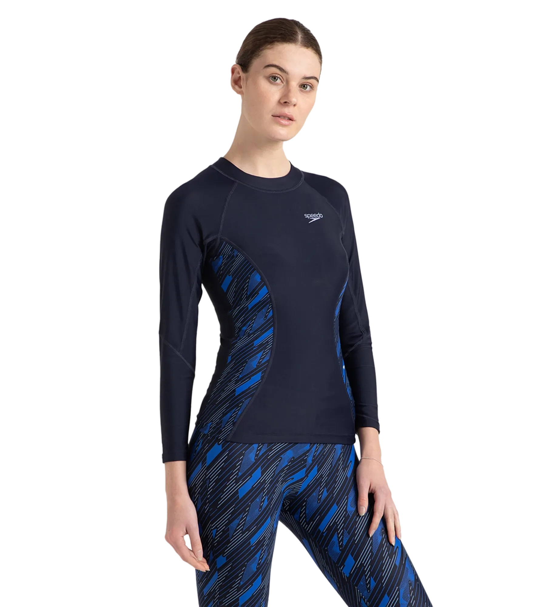 Women's Endurance 10 Hyperboom Splice Suntop - True Navy & True cobalt - Image 4