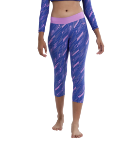 Girl's Endurance 10 Hyperboom Printed Capri - Sweet Purple & True Cobalt