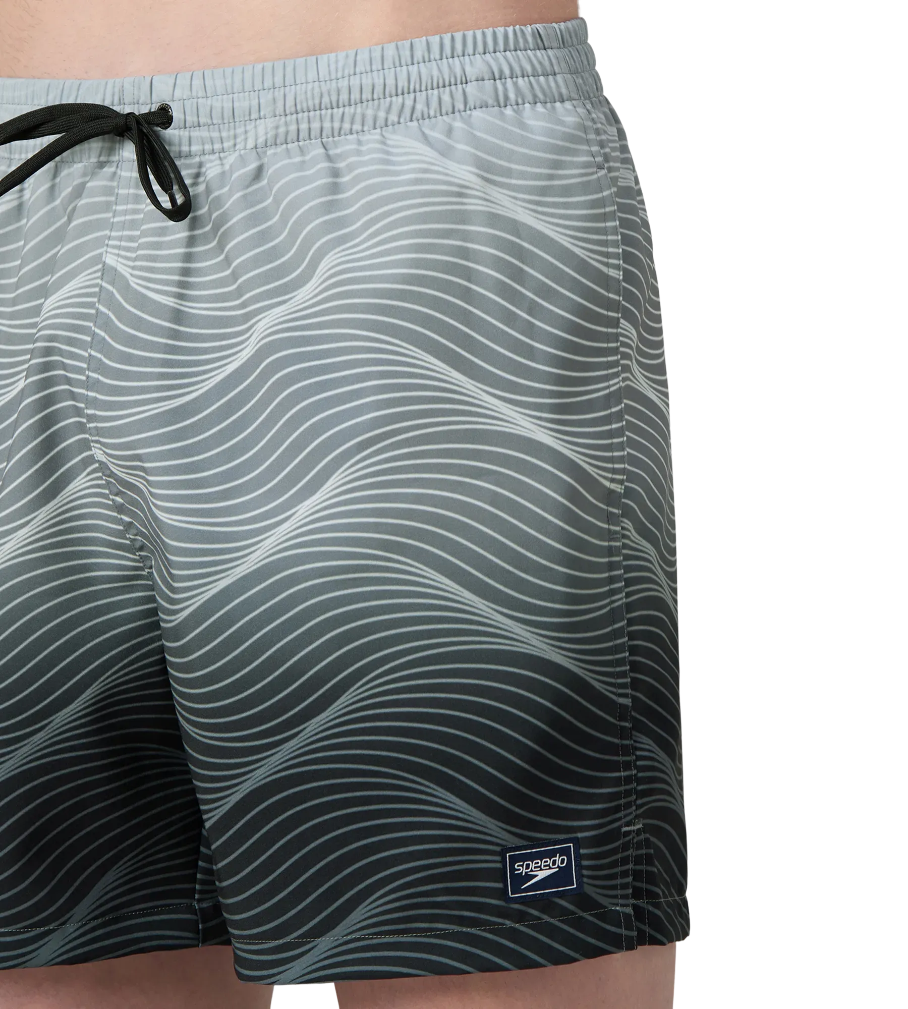 Men's 4 Way Comfort Stretch Essential Printed Watershorts With Side Pockets - Antracite & Coin Grey - Image 2