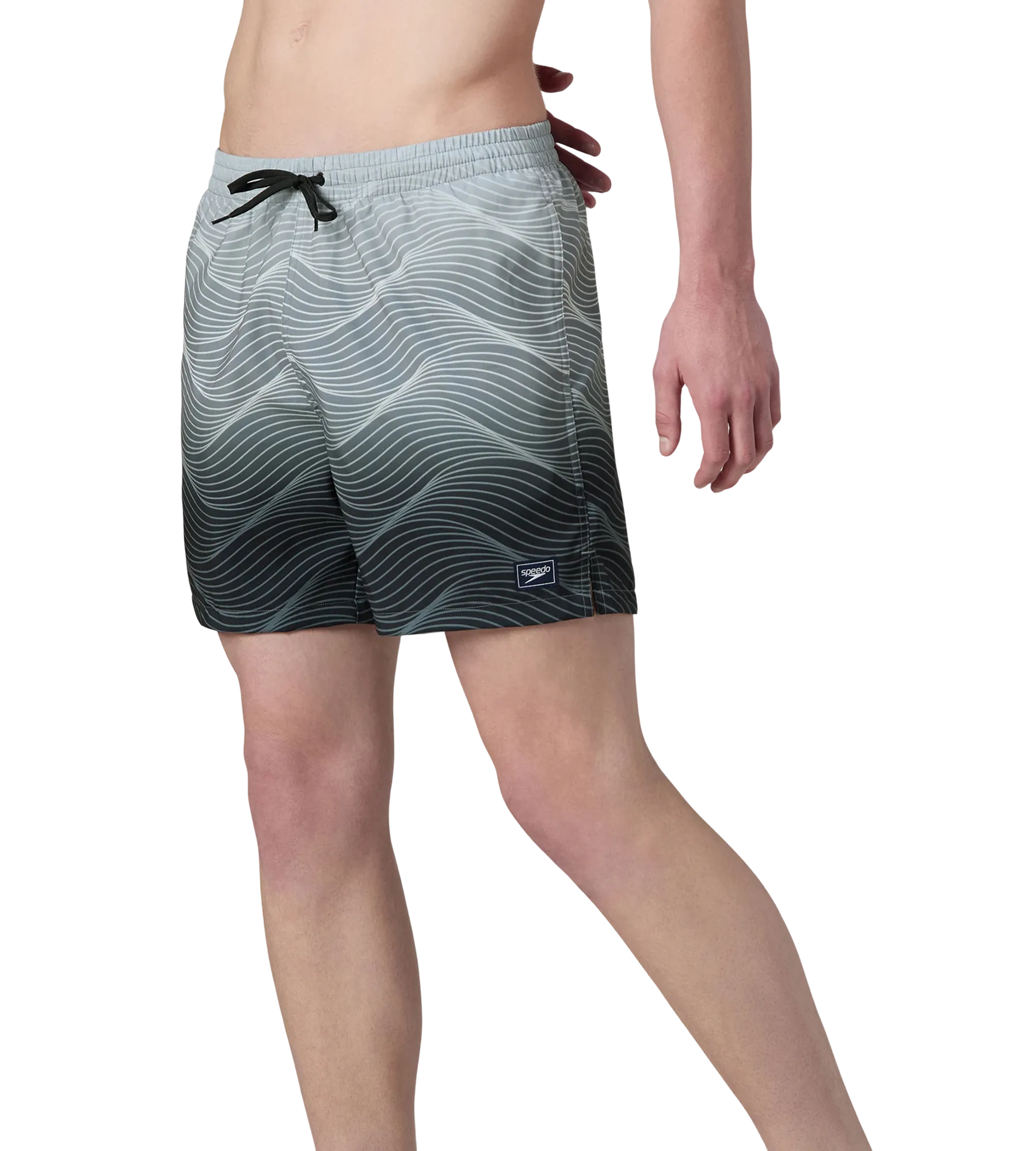 Men's 4 Way Comfort Stretch Essential Printed Watershorts With Side Pockets - Antracite & Coin Grey - Image 8