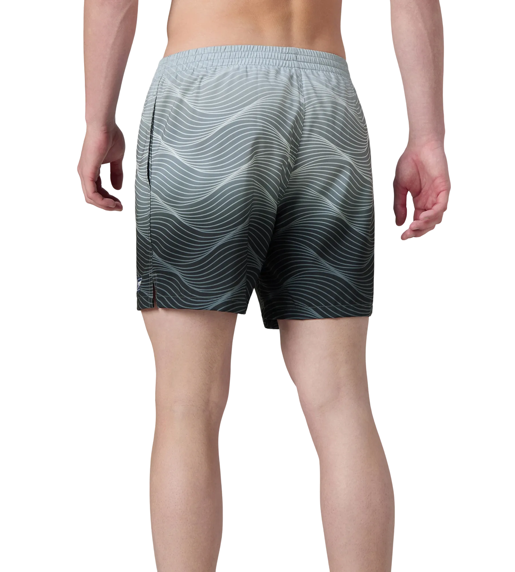 Men's 4 Way Comfort Stretch Essential Printed Watershorts With Side Pockets - Antracite & Coin Grey - Image 10