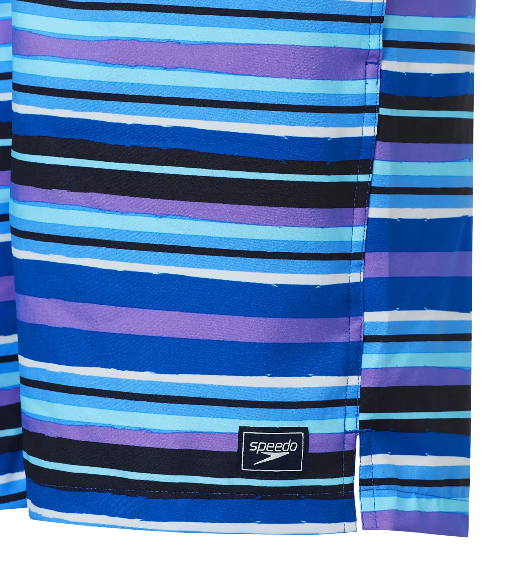 Men's 4 Way Comfort Stretch Essential Printed Watershorts With Side Pockets - Peacoat & Periwinkle Blue - Image 4