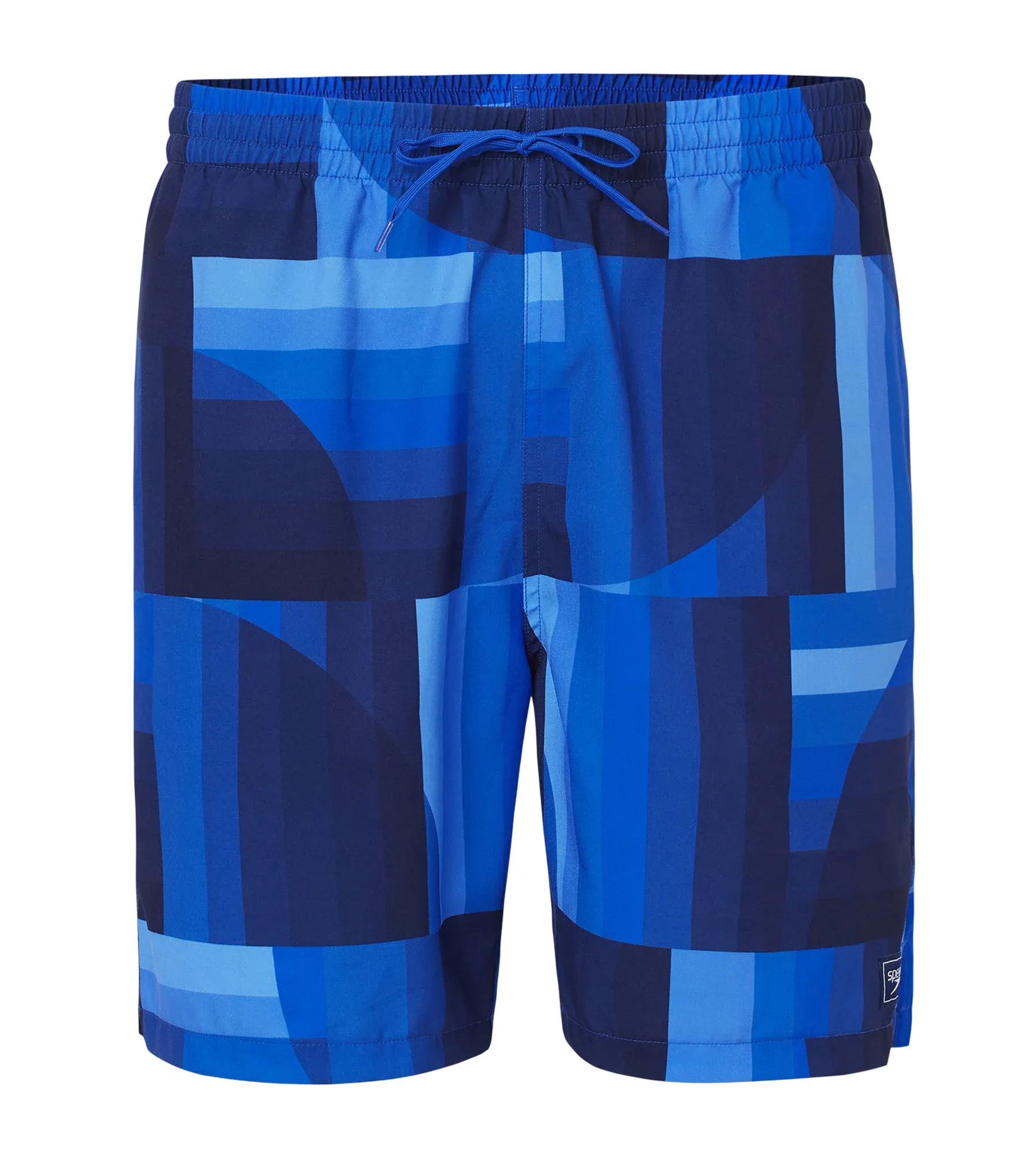 Men's 4 Way Comfort Stretch Essential Printed Watershorts With Side Pockets - Periwinkle Blue - Image 2